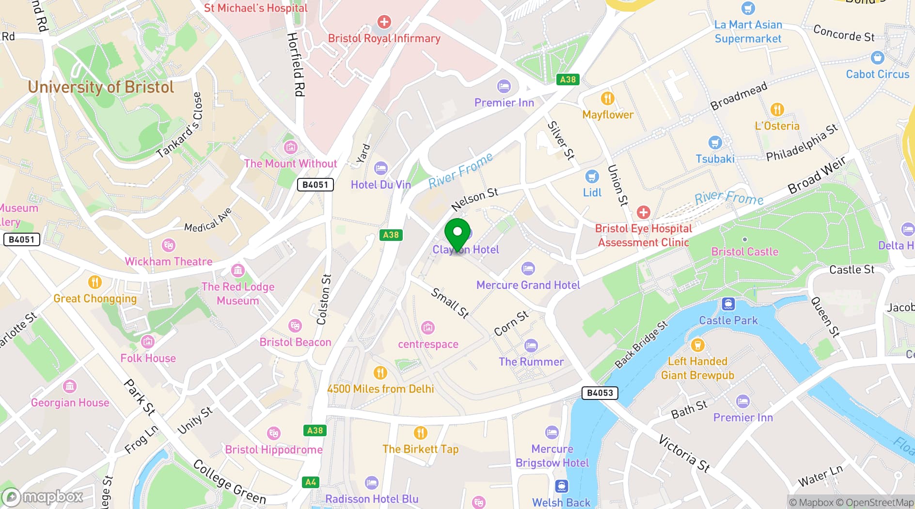 Map showing Froth & Fries