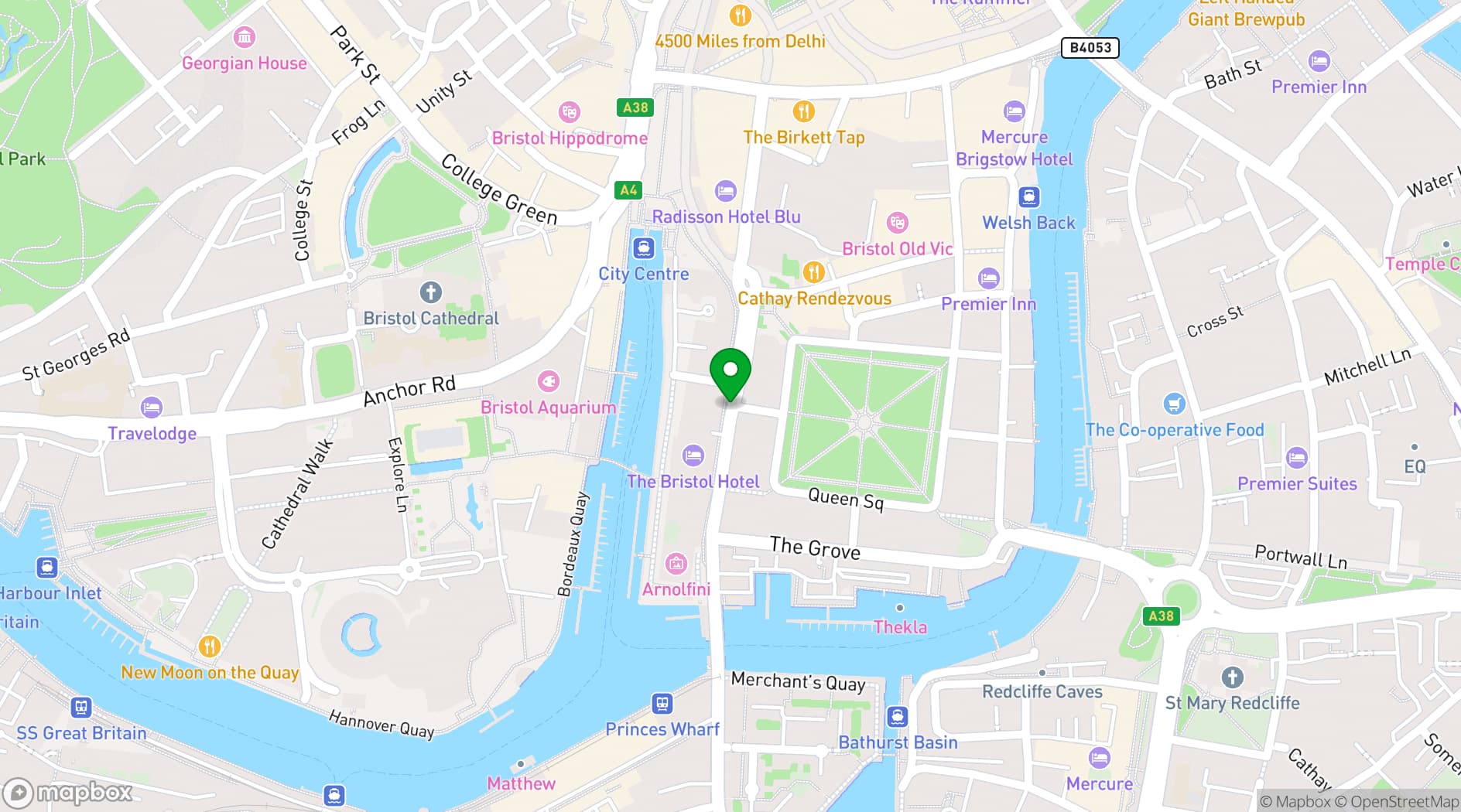 Map showing The Bristol 