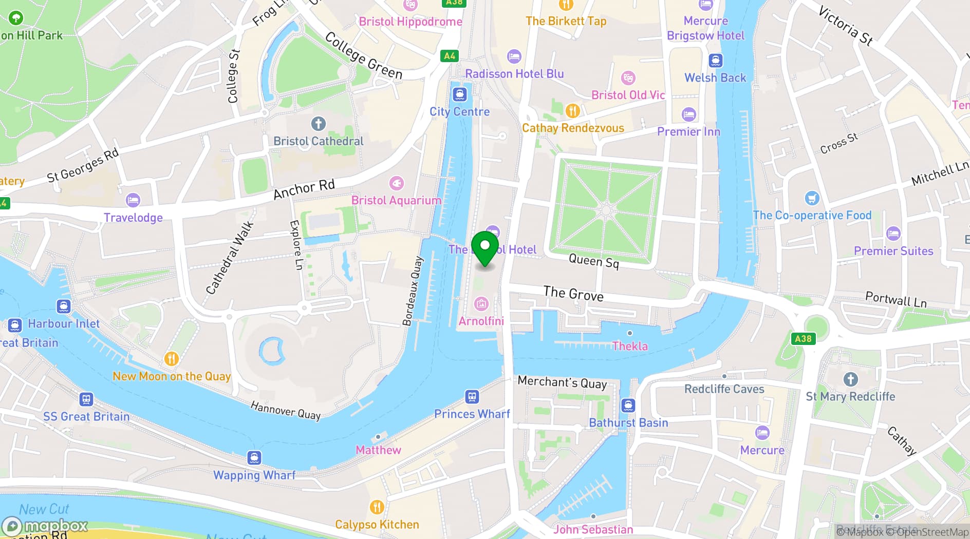 Map showing YHA