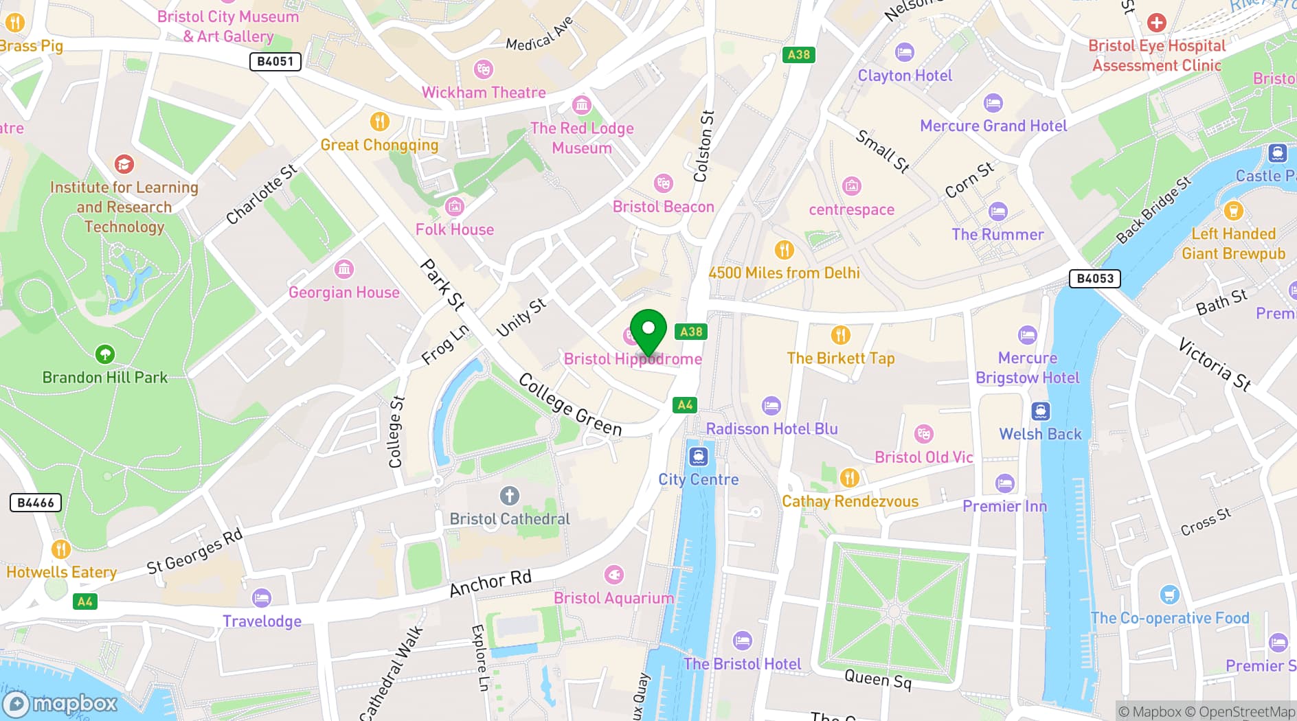 Map showing Hopped Cider Taphouse