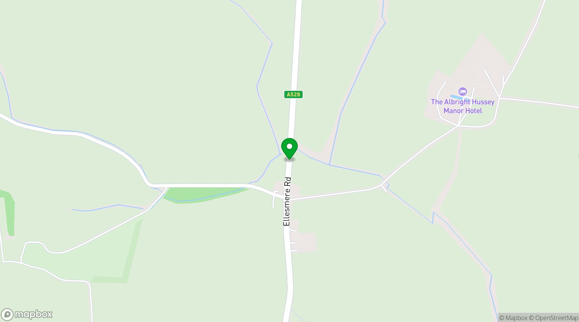 Map showing Albrighton Hall Hotel & Spa