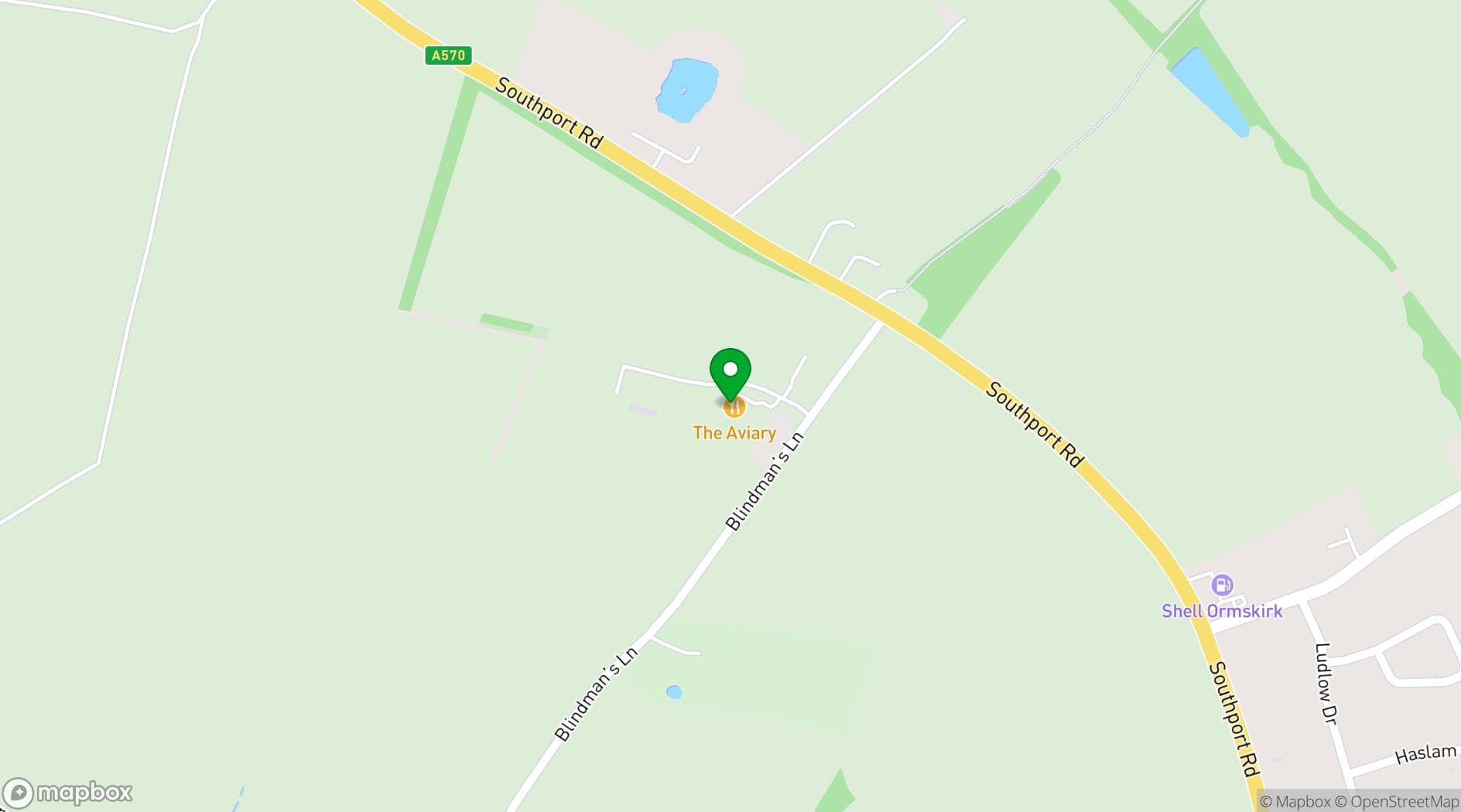 Map showing The Aviary