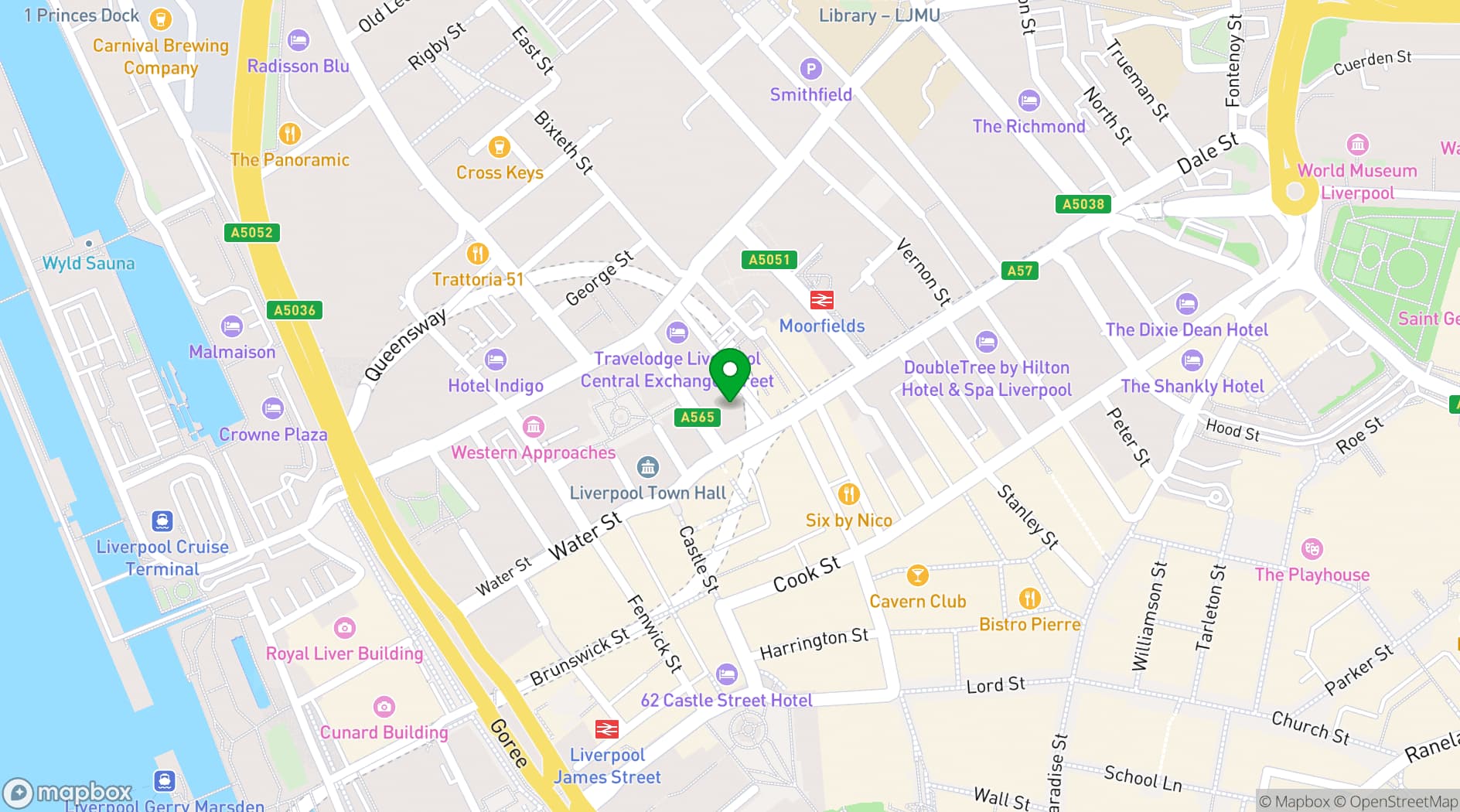 Map showing ACE Language School