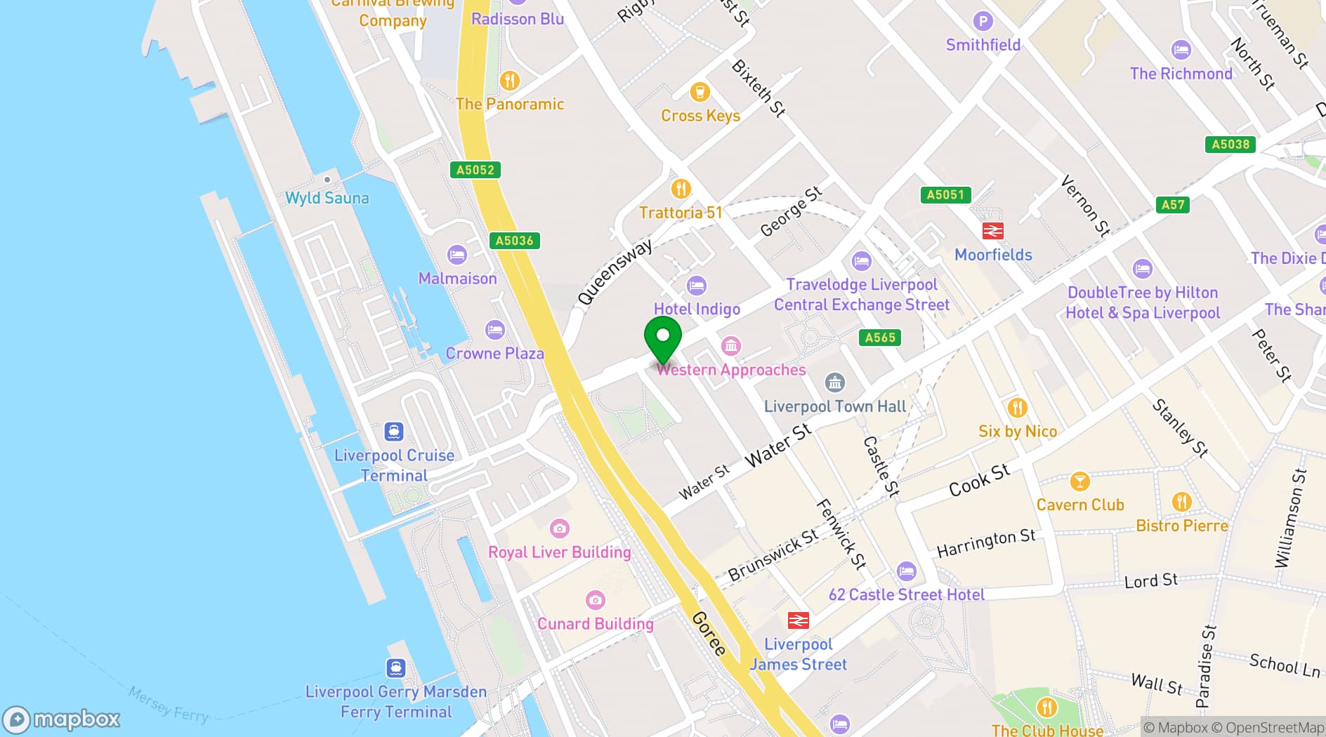 Map showing The Racquet Club Hotel & Ziba Restaurant