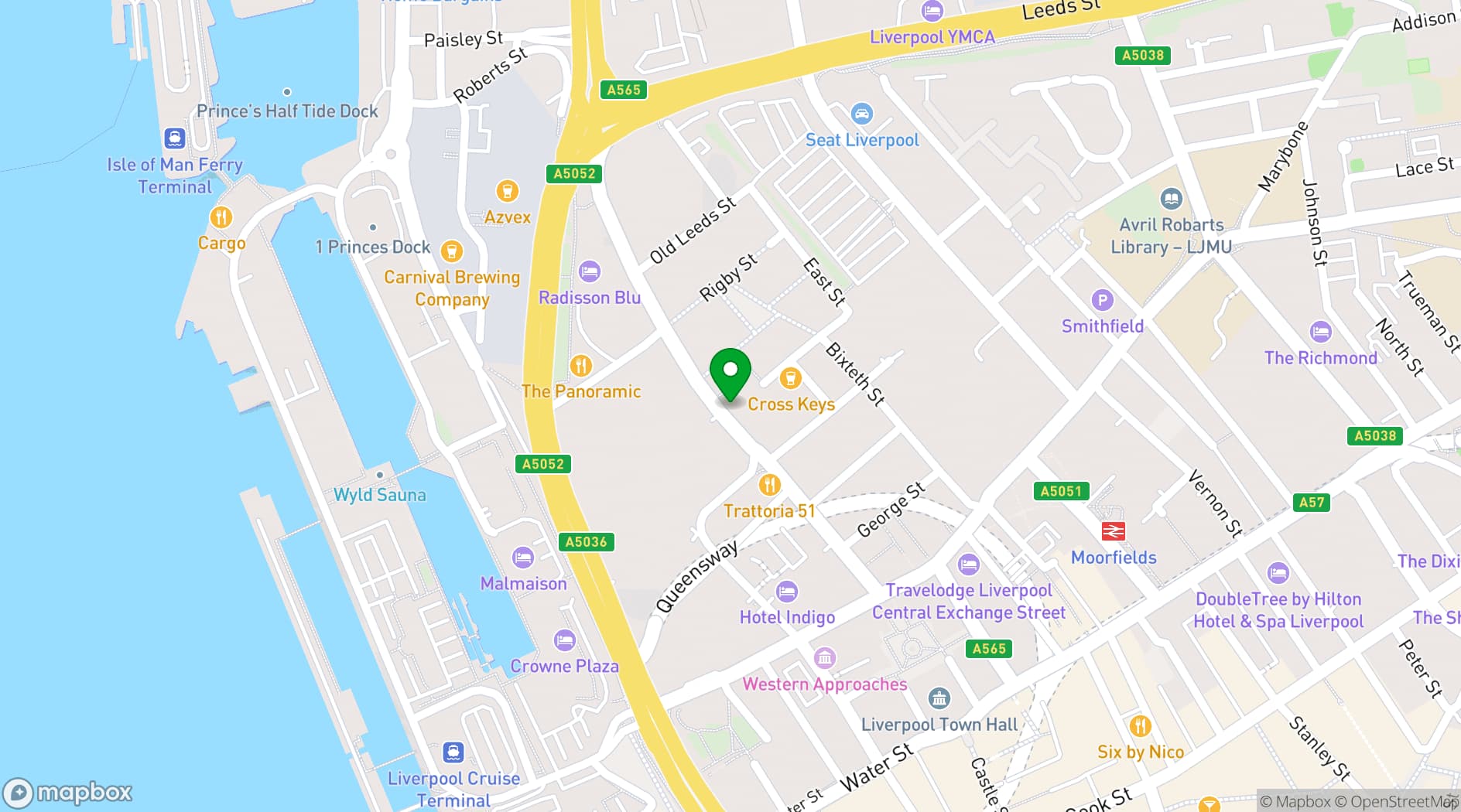 Map showing The Big Liverpool Bake