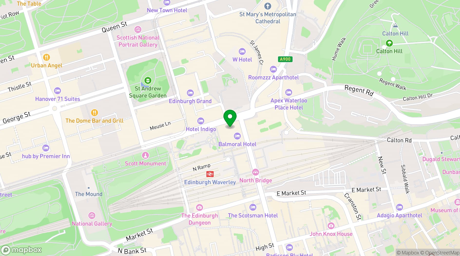Map showing The Balmoral Hotel
