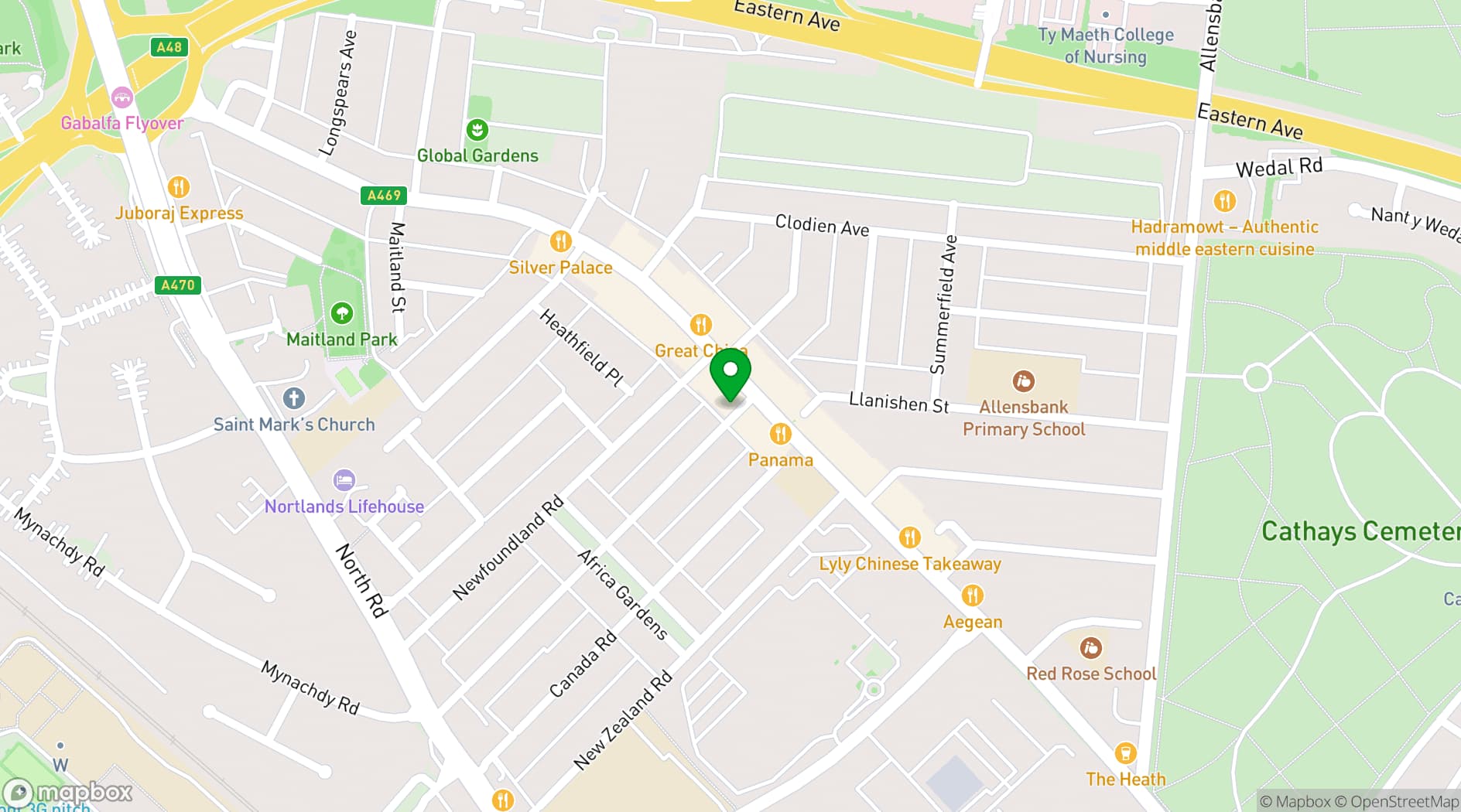 Map showing St Joe’s