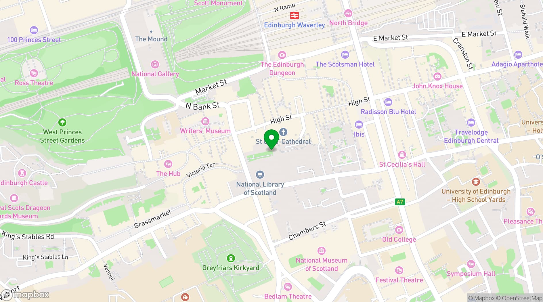 Map showing Signet Library