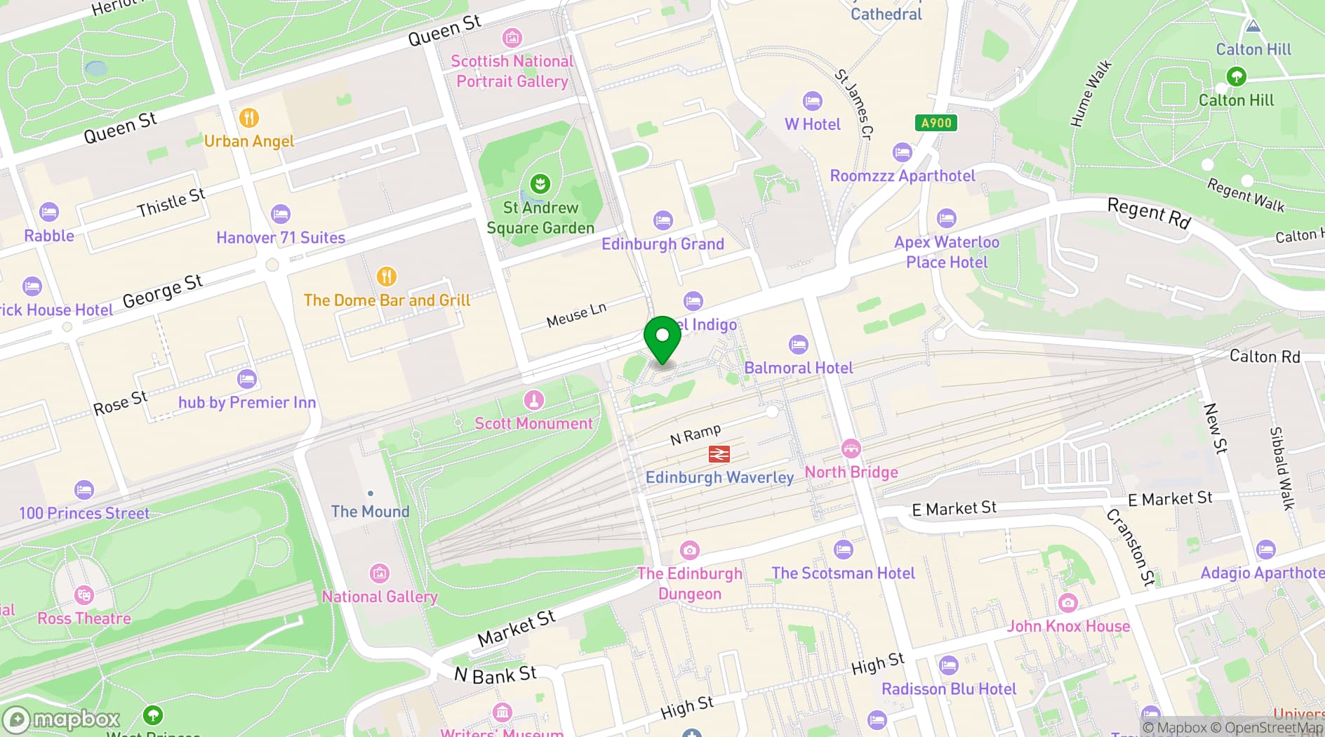 Map showing King Pins - Waverly, Edinburgh