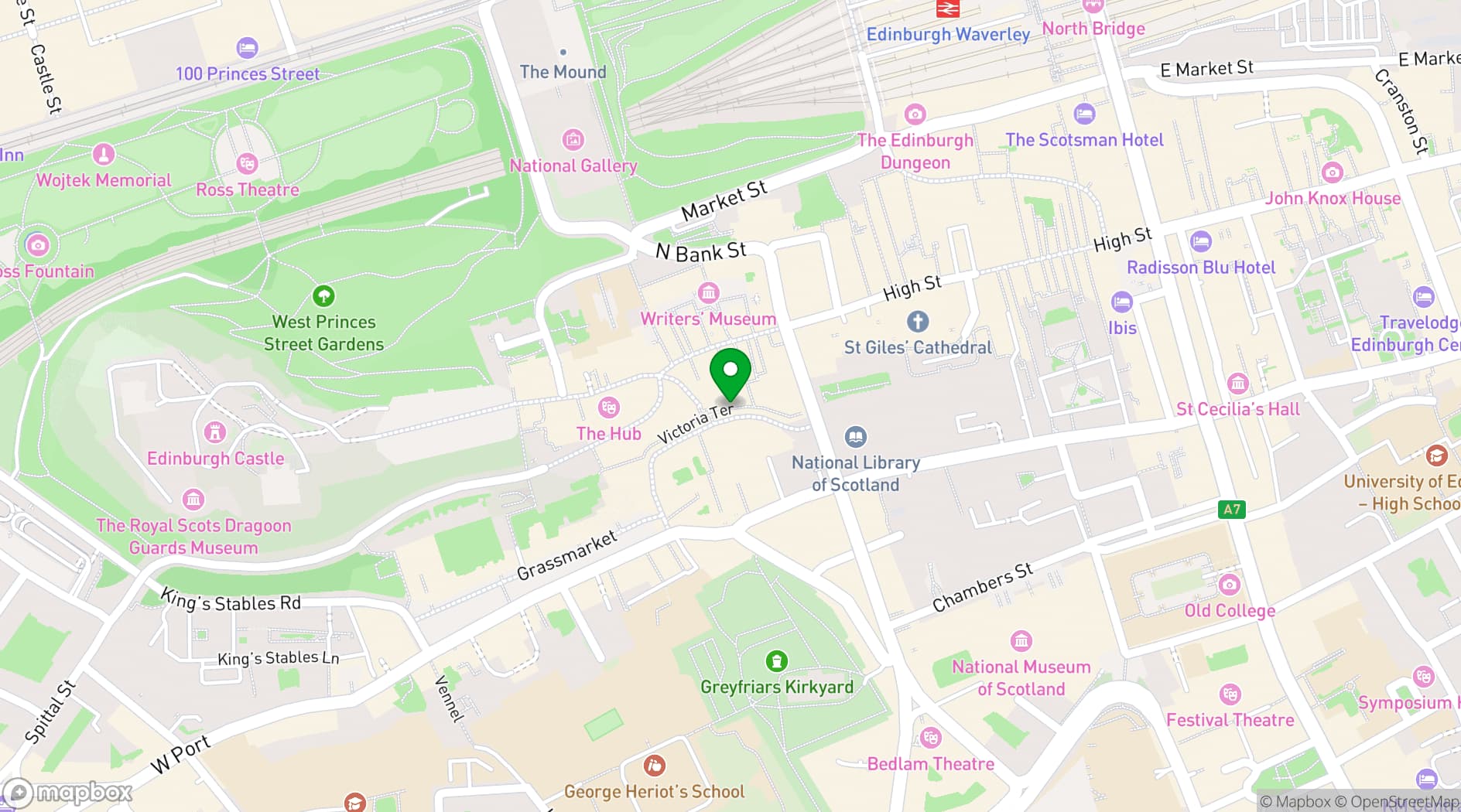 Map showing Scotts Kitchen