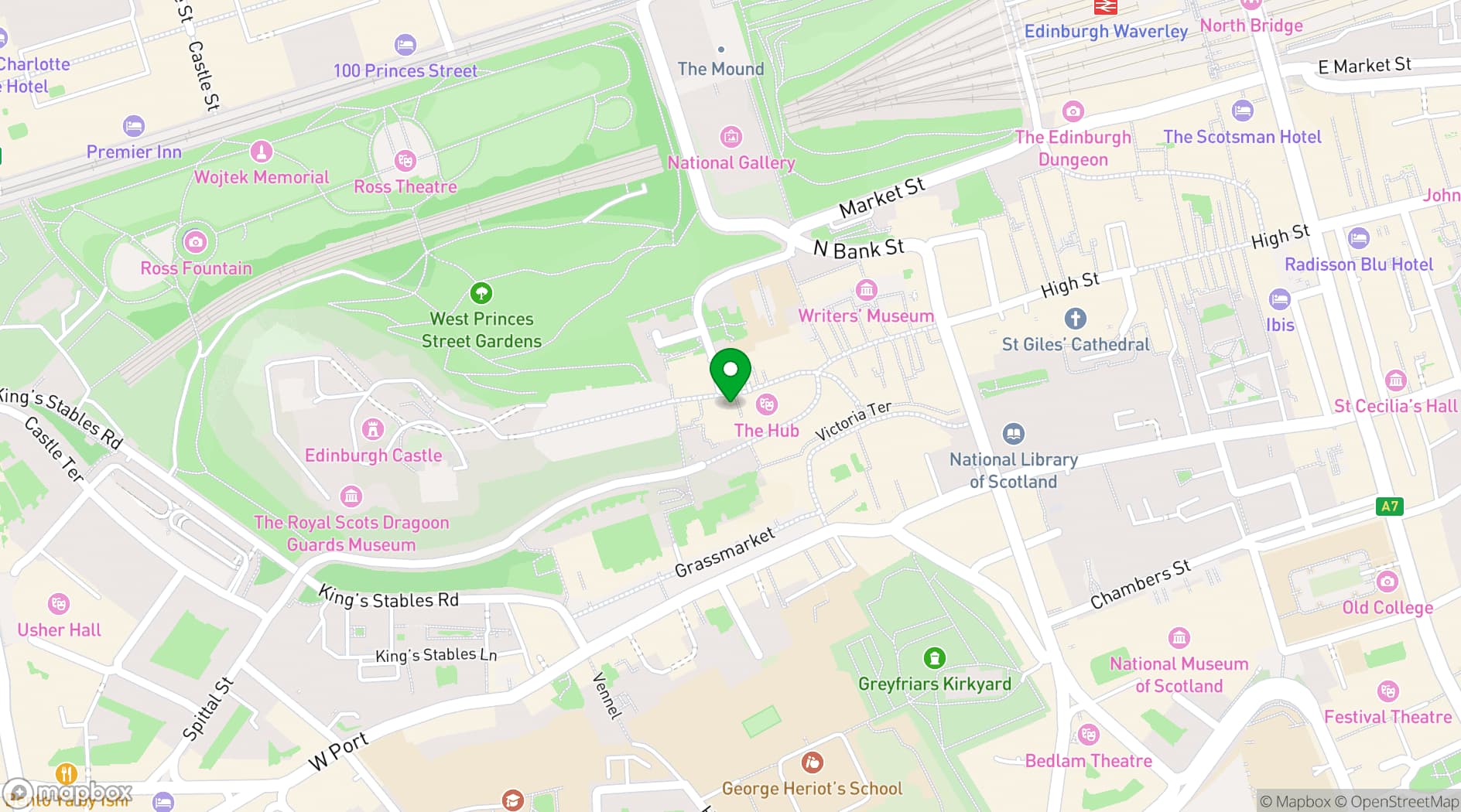 Map showing The Witchery