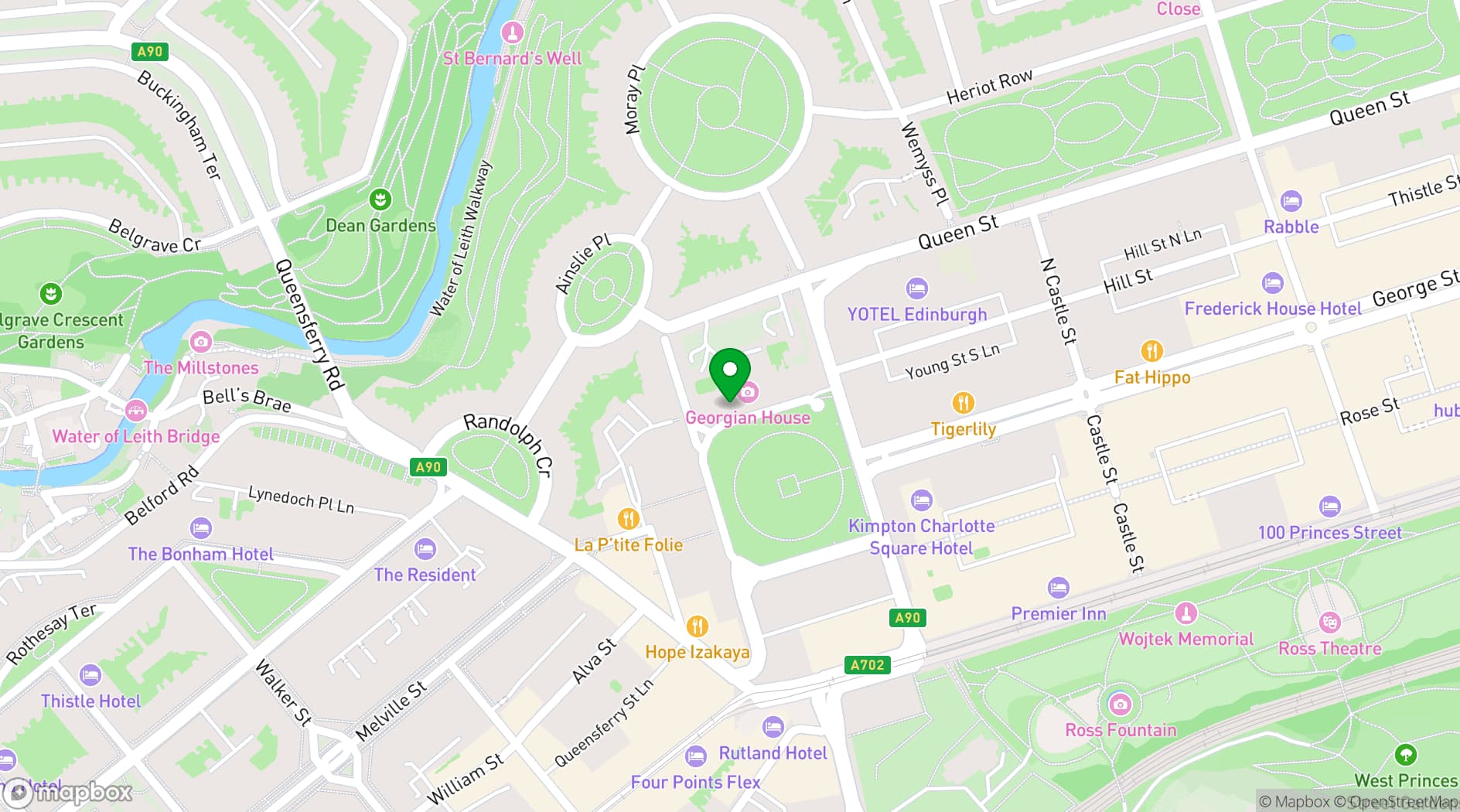 Map showing The Georgian House