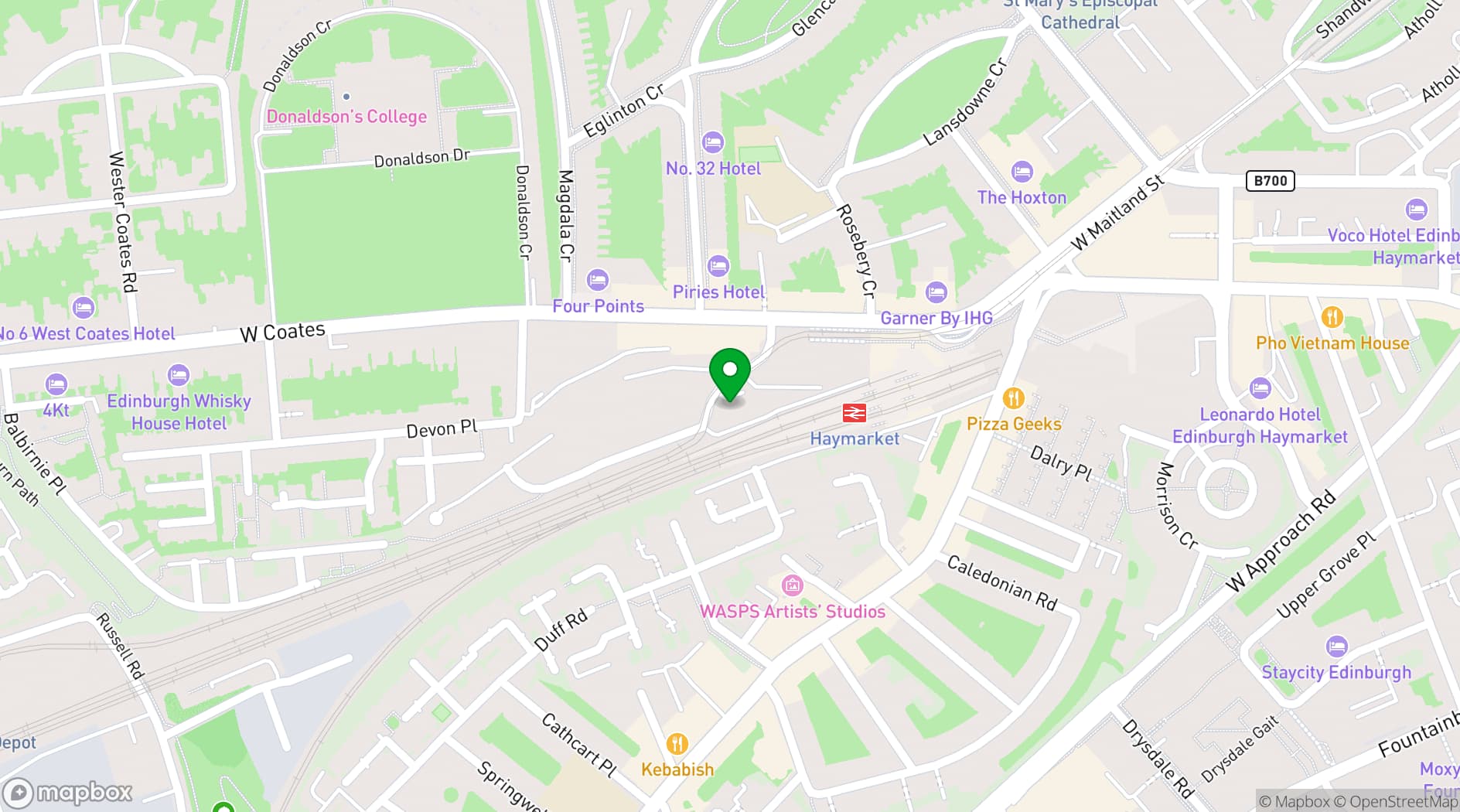Map showing COSLA Conference Centre