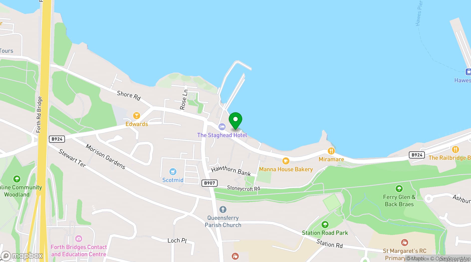 Map showing Orocco Pier