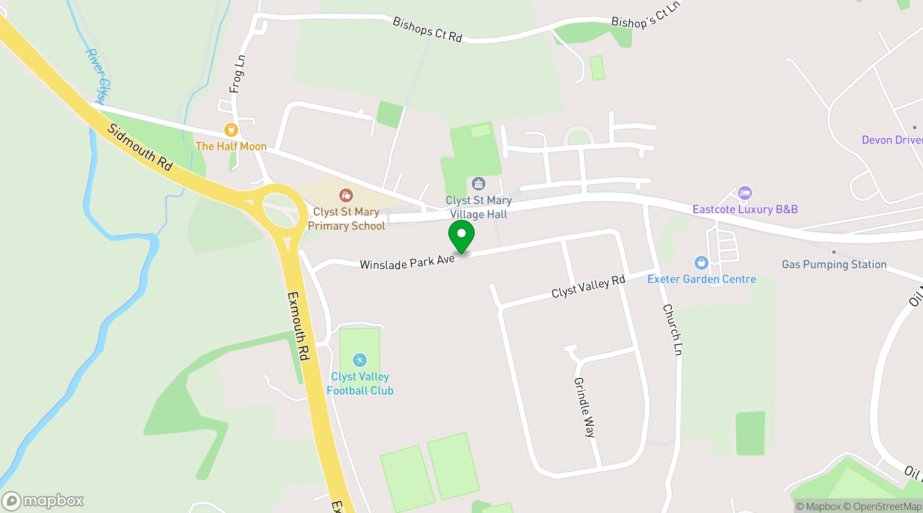 Map showing Winslade Manor