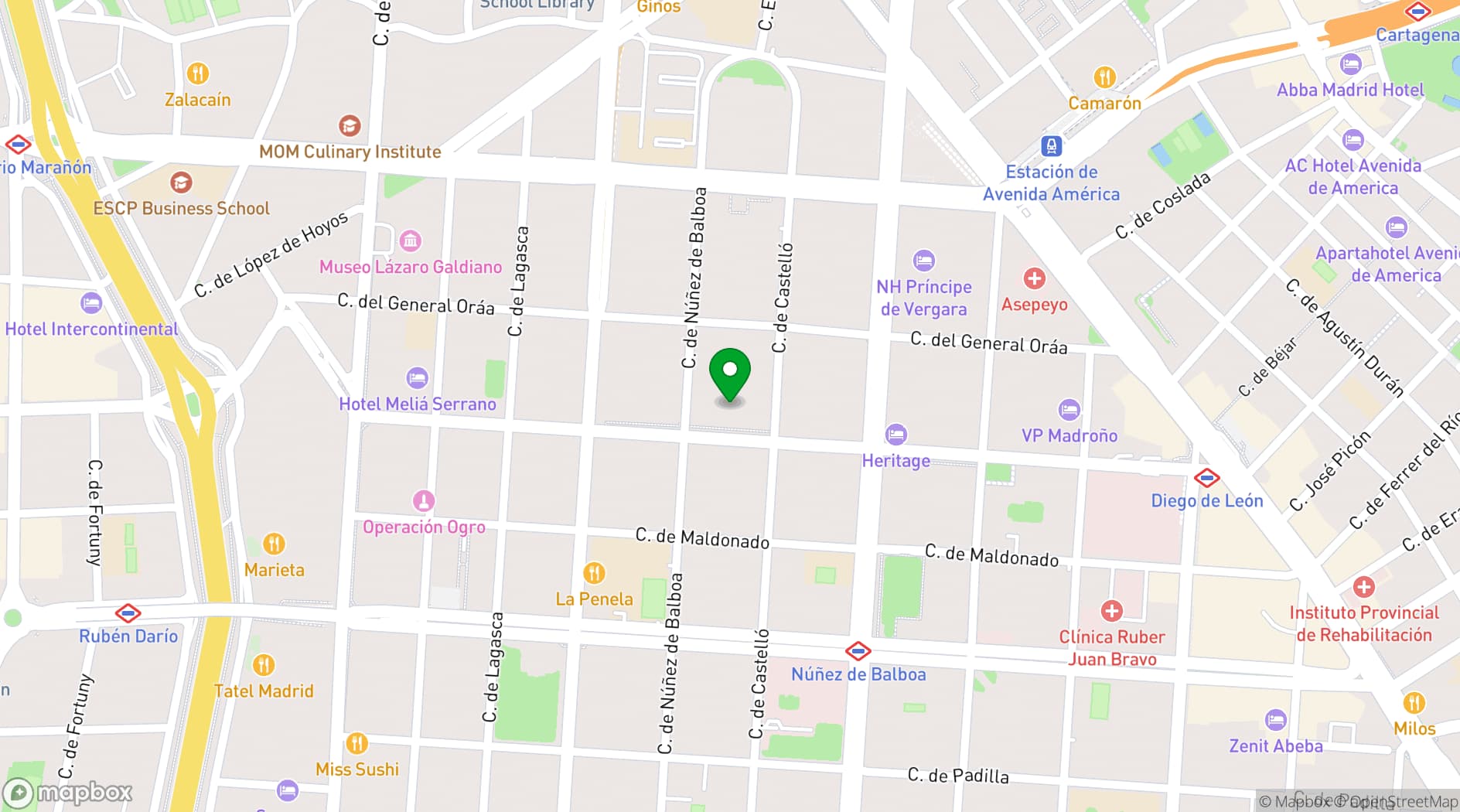 Map showing Espacio Maldonado