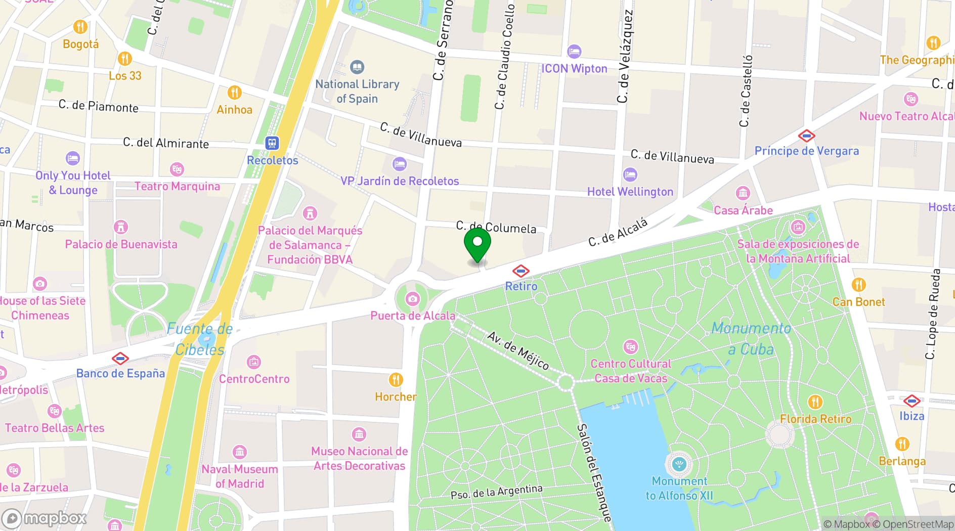 Map showing El Perro Y La Galleta