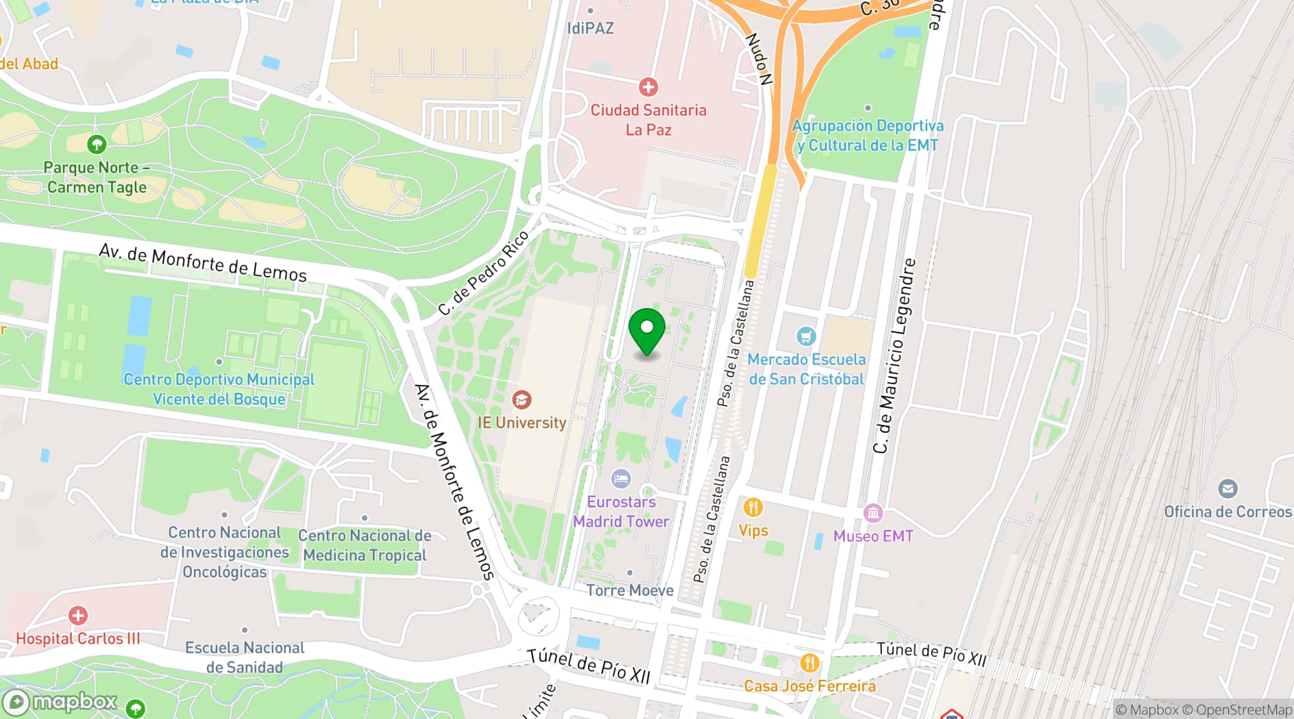 Map showing Crystal Tower
