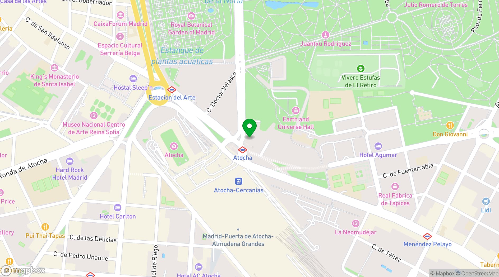 Map showing Hotel Urban