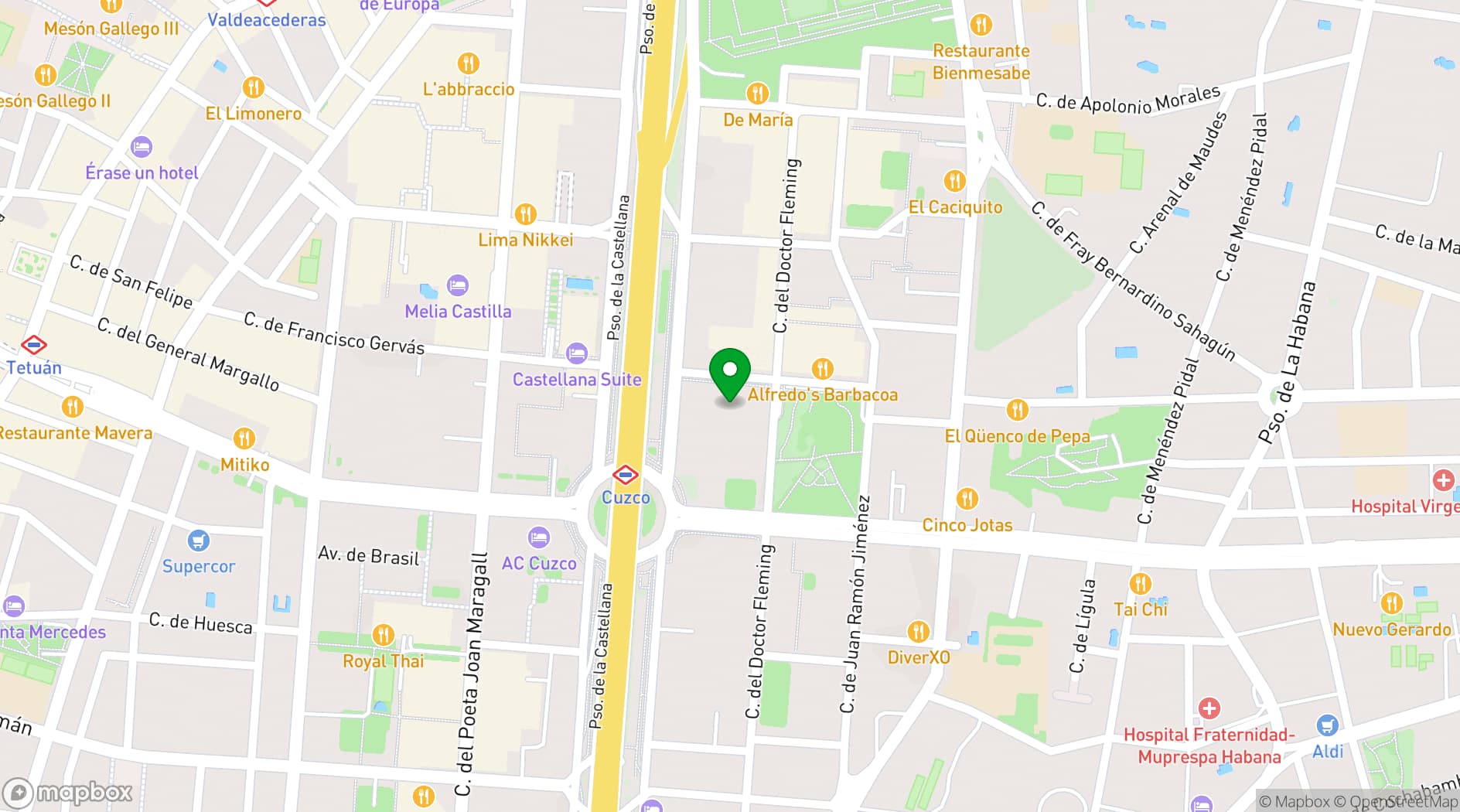 Map showing Espacio KOI