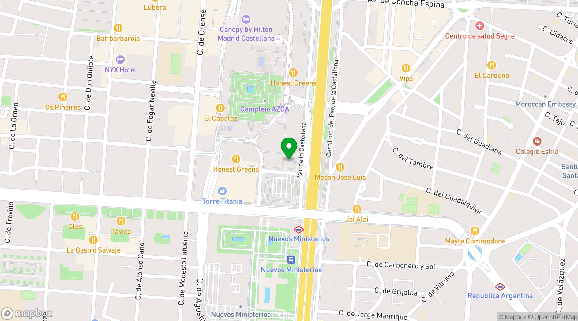 Map showing Castellana 81