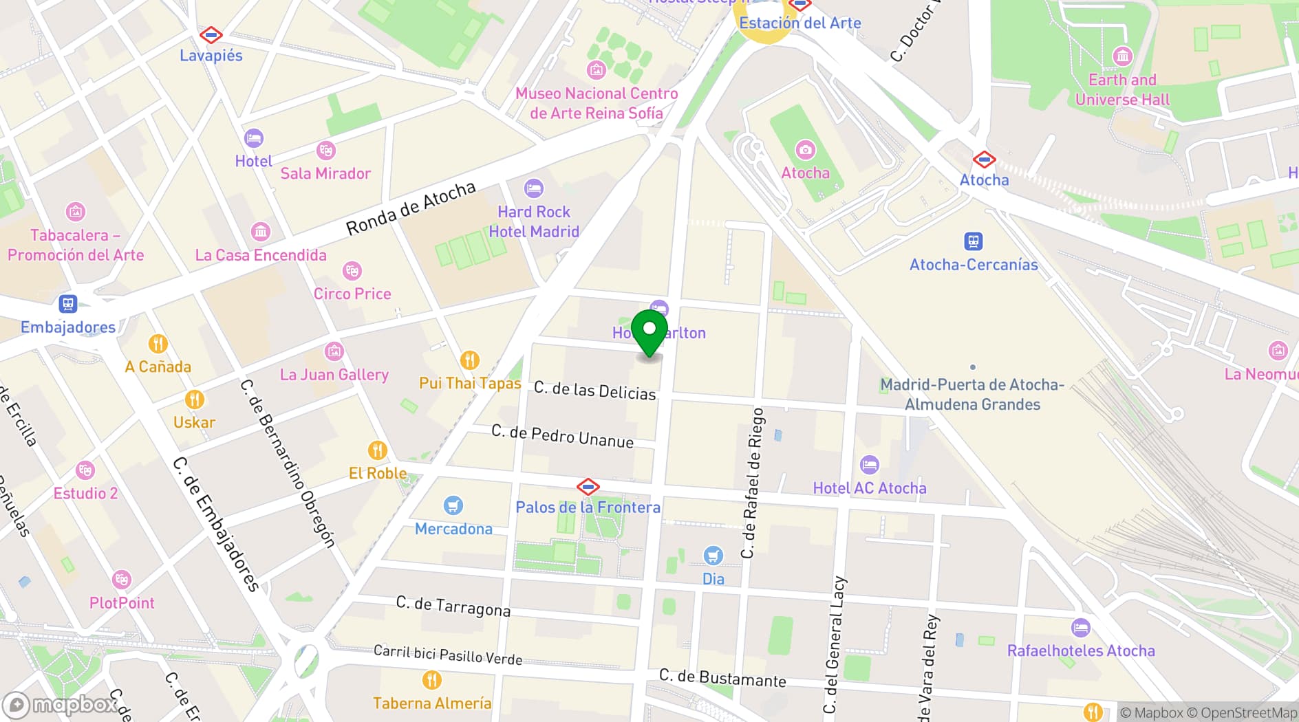 Map showing INSPIRA