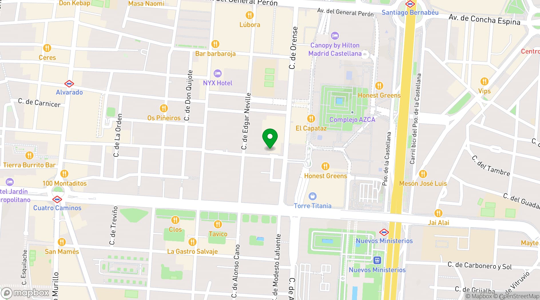 Map showing Sala Panda Club