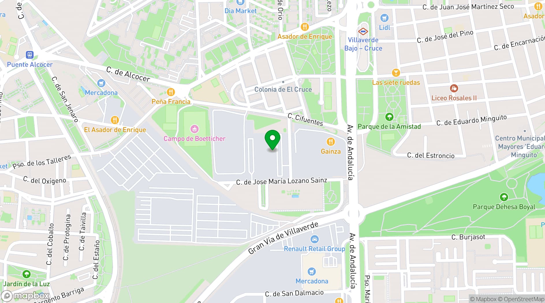 Map showing La Nave Madrid