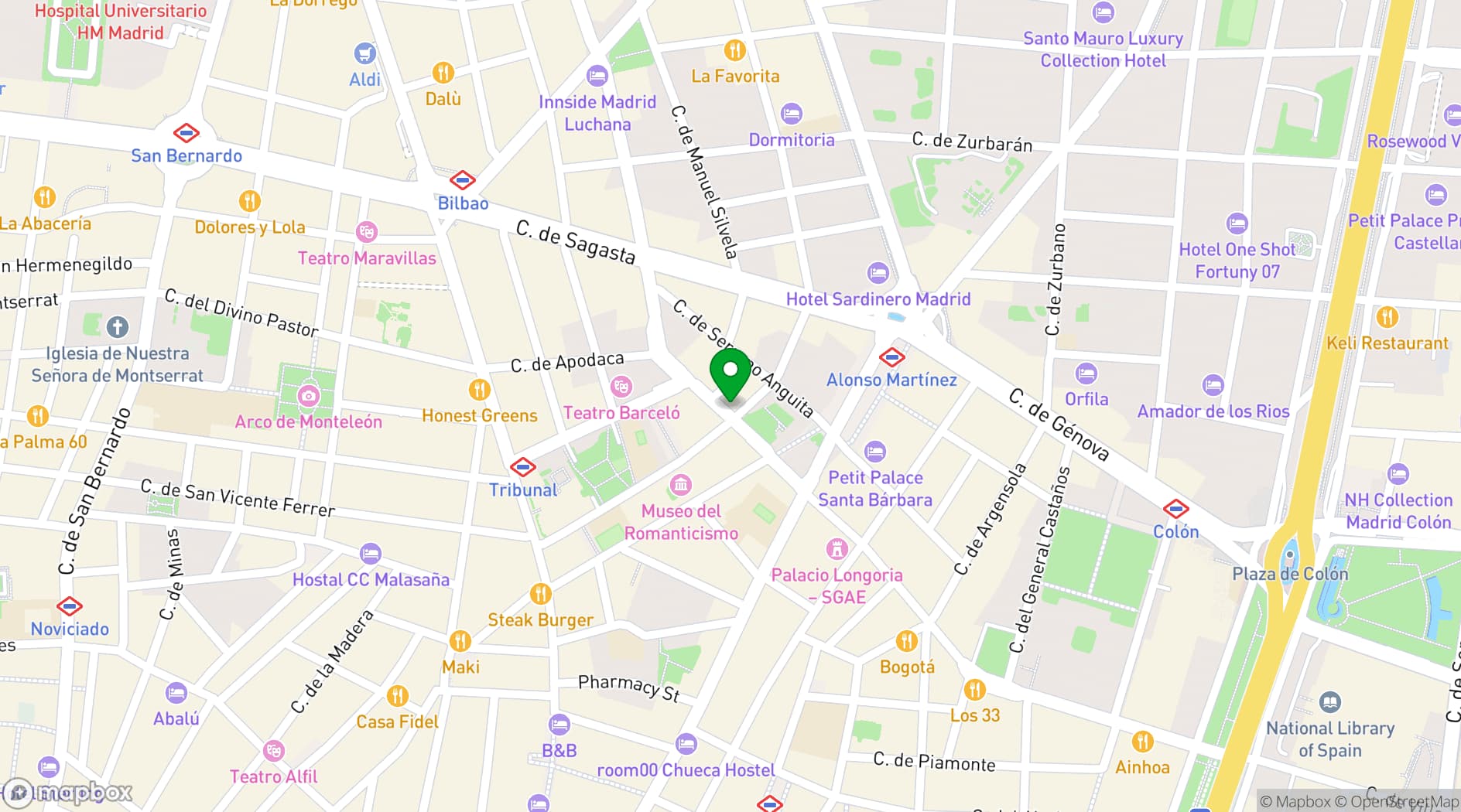 Map showing  Urso Hotel