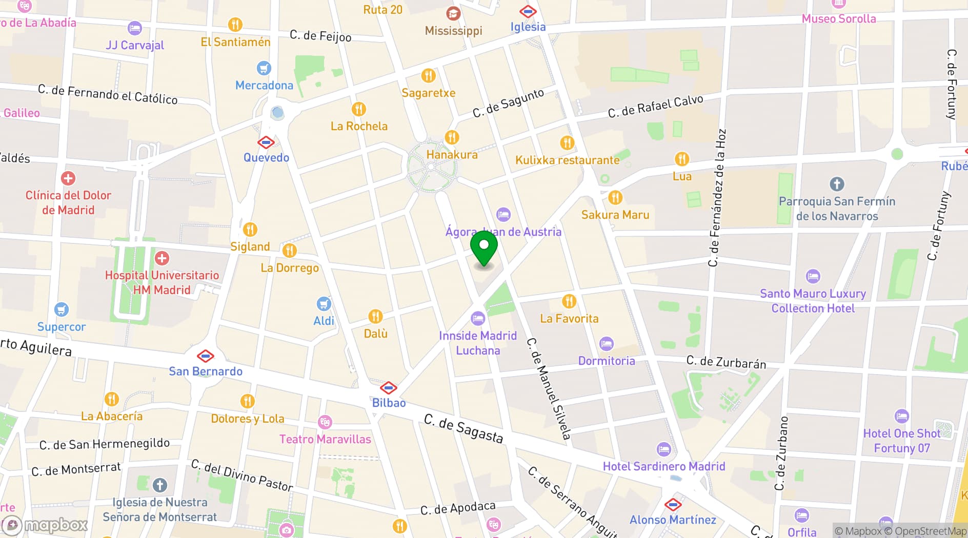 Map showing Luchana 23