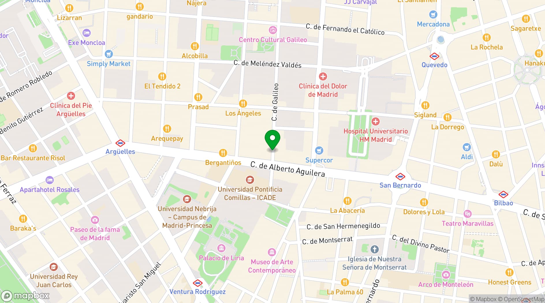 Map showing Spathios Madrid