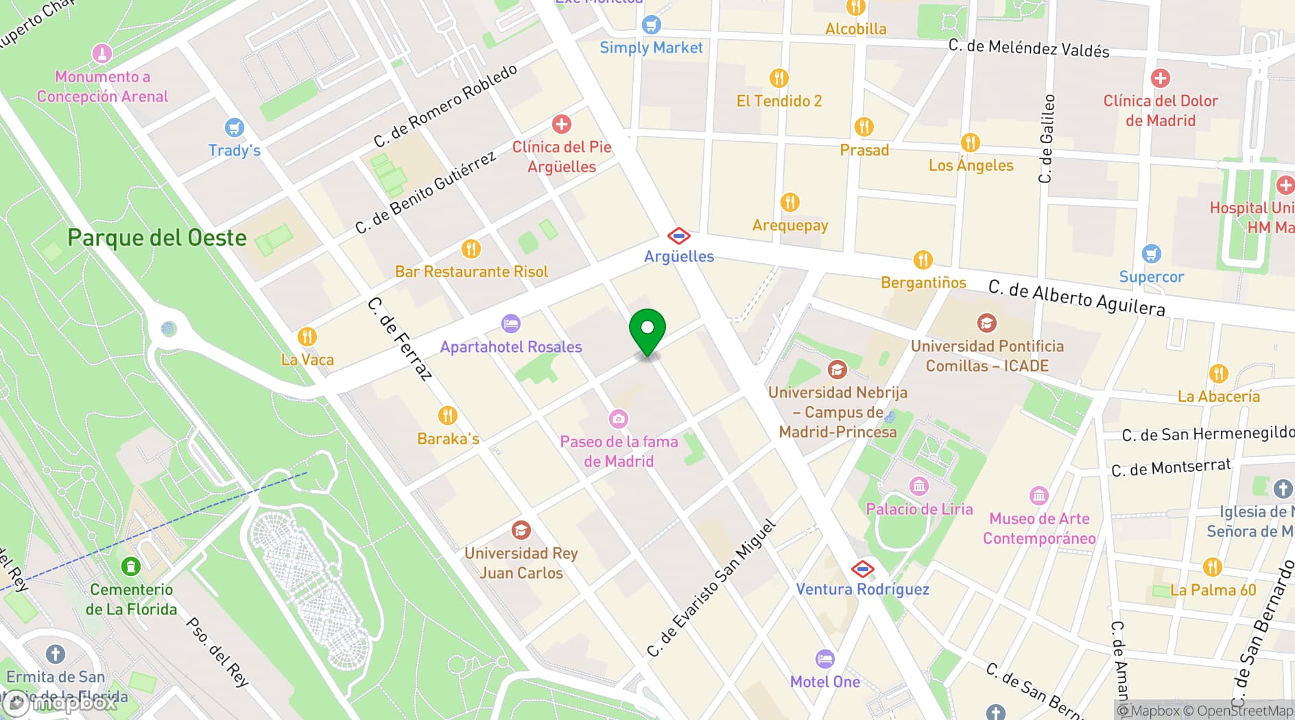Map showing Casa Mono