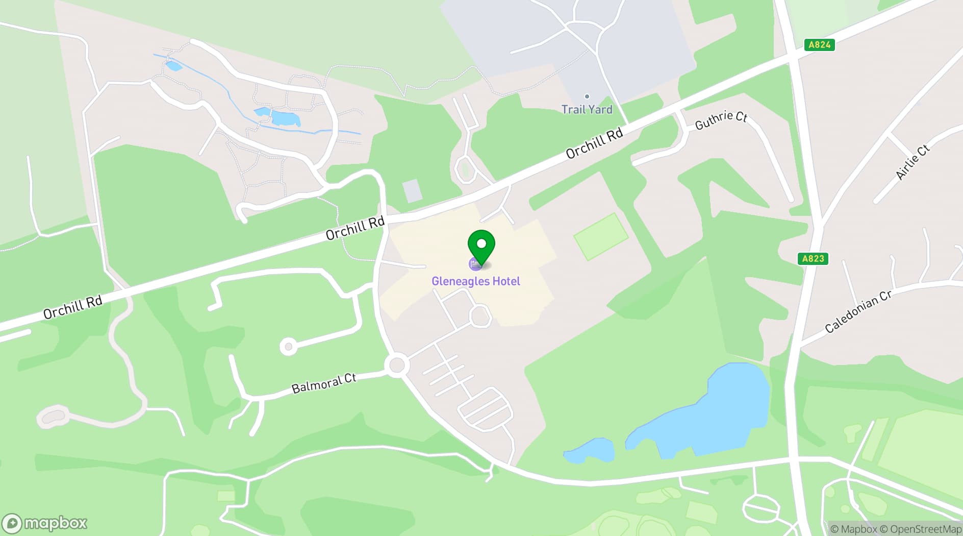 Map showing The Gleneagles Hotel