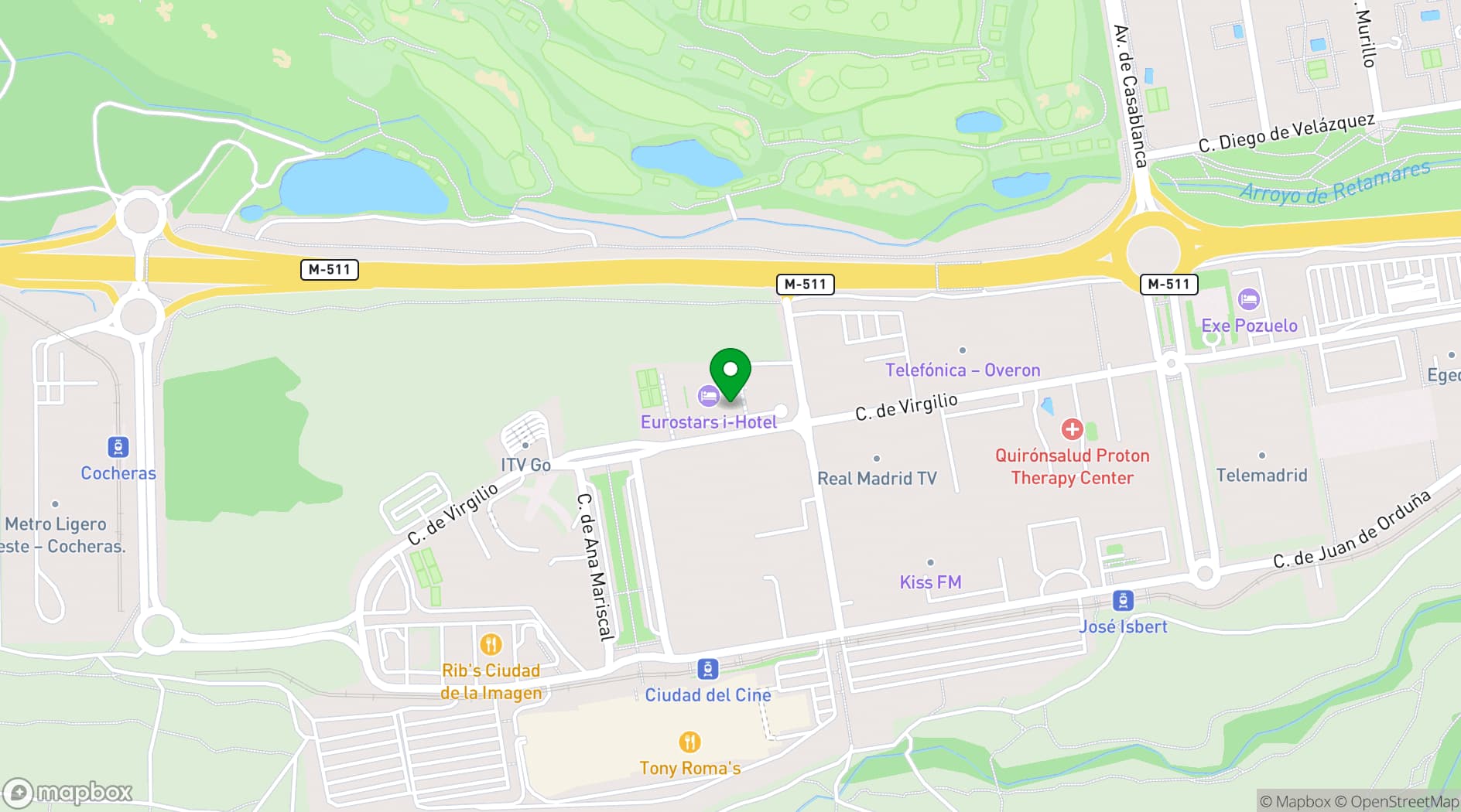 Map showing Eurostars i-Hotel