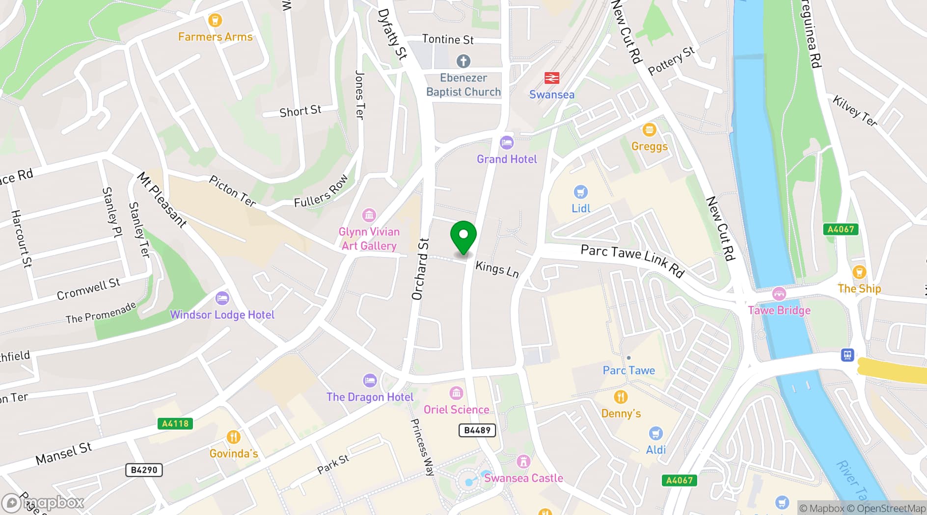 Map showing Volcano Theatre