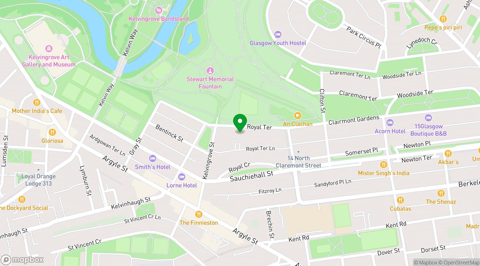 Map showing LBS Event Design & Wedding Planners