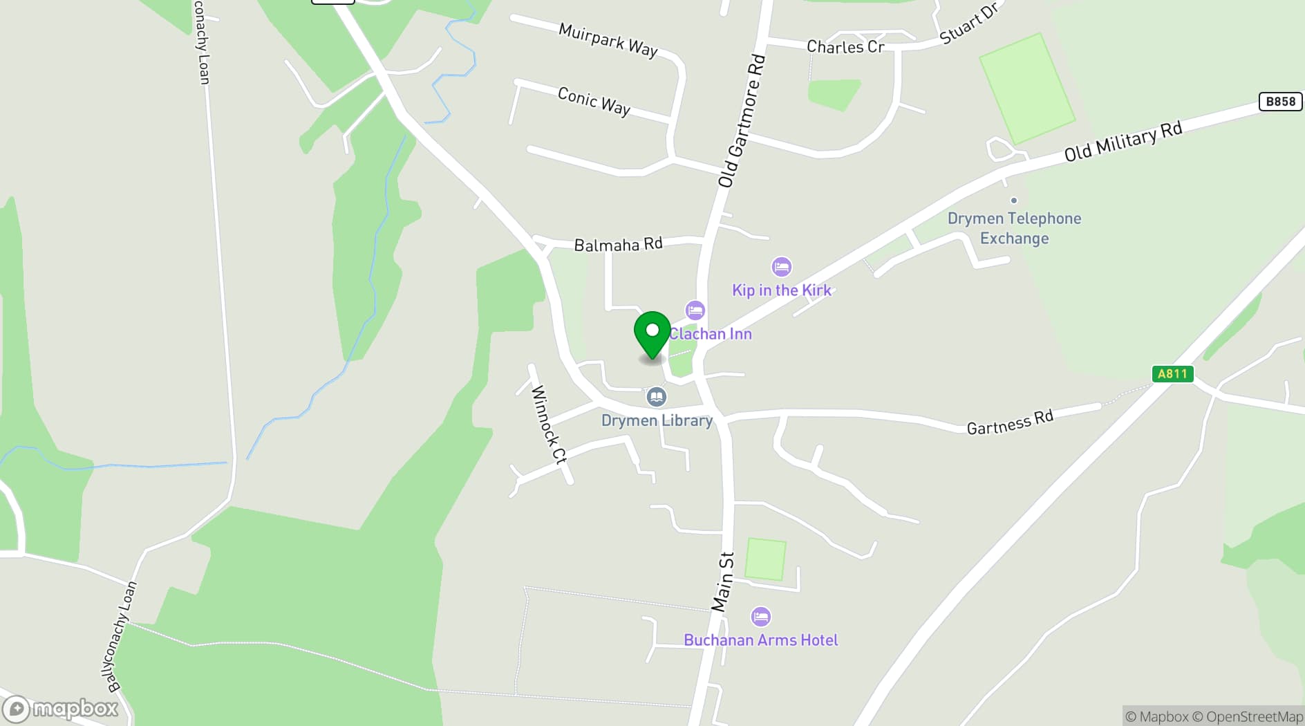 Map showing The Winnock Hotel