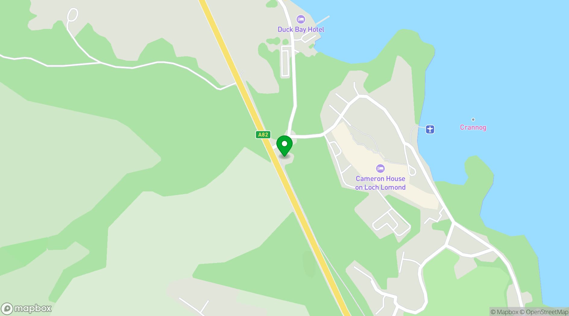 Map showing Cameron House