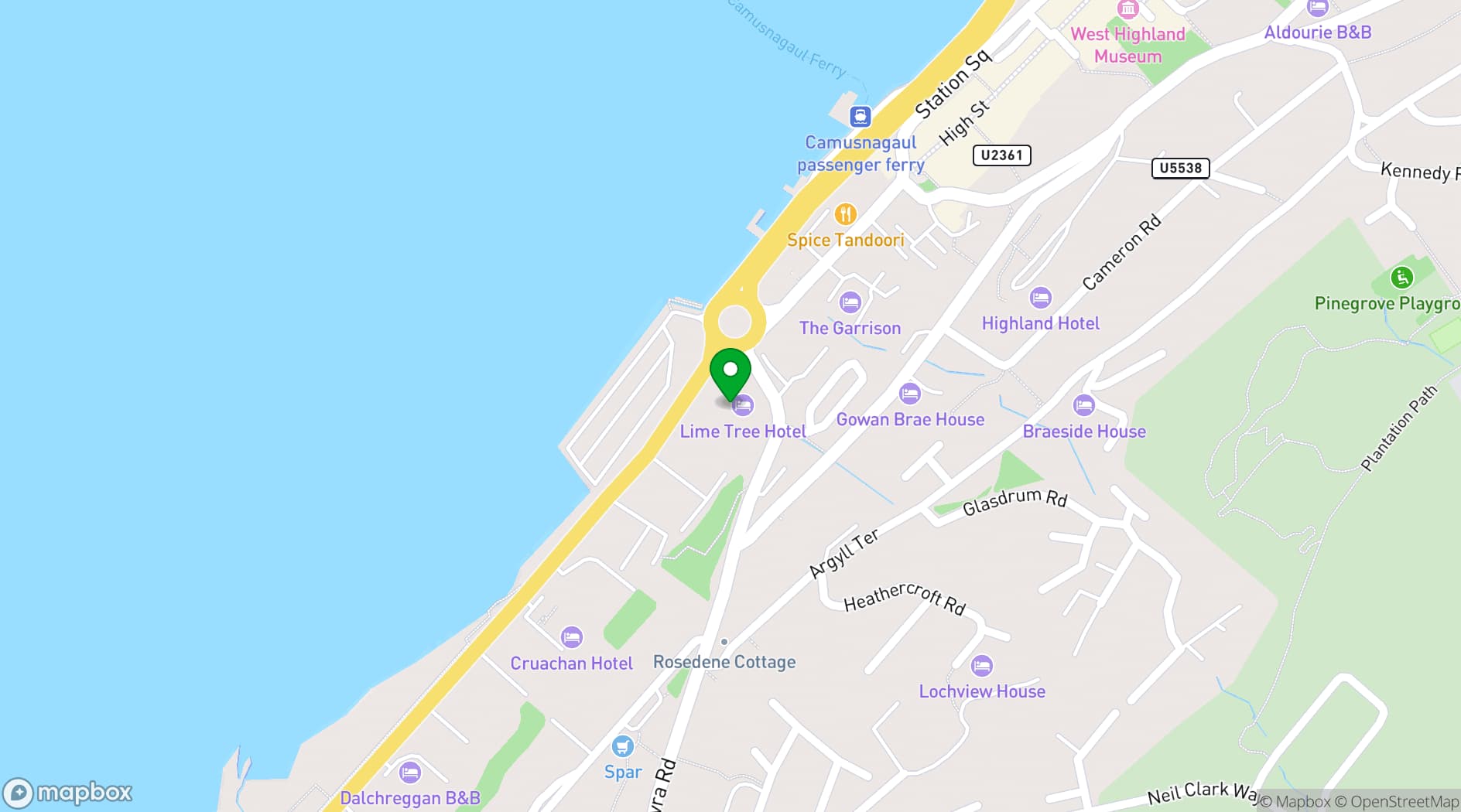Map showing The Silly Goose