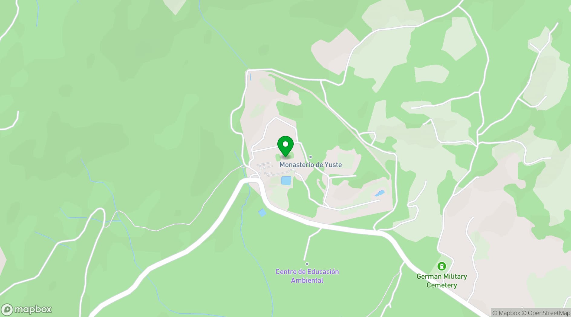 Map showing Monastery of San Jerónimo de Yuste