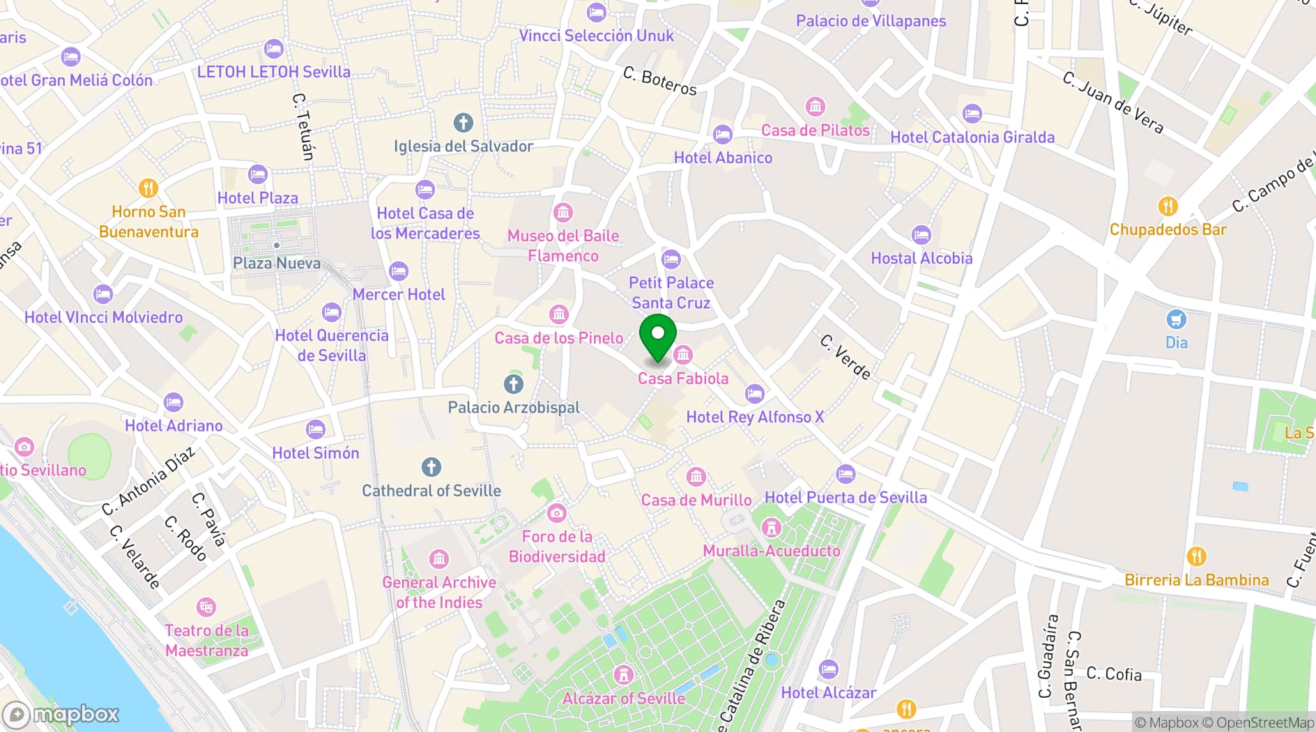 Map showing Casa De Salinas