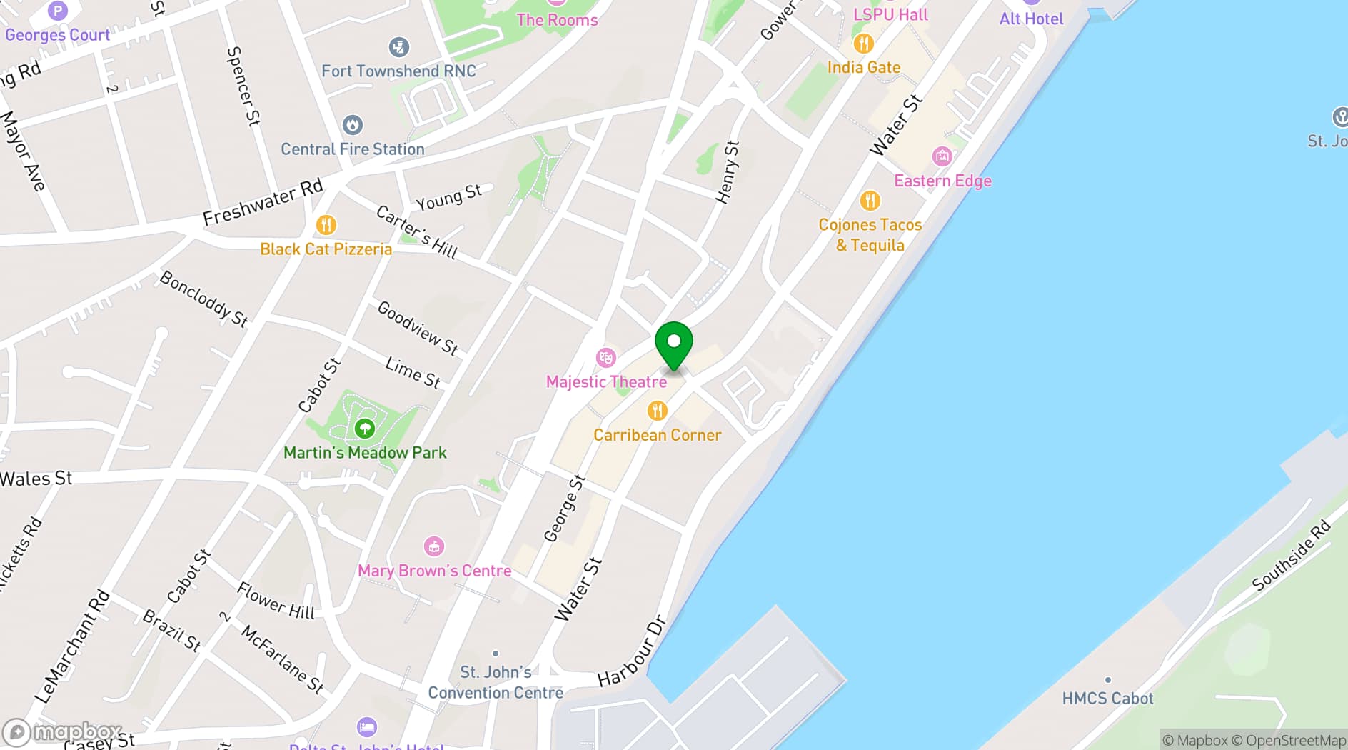 Map showing YellowBelly Brewery