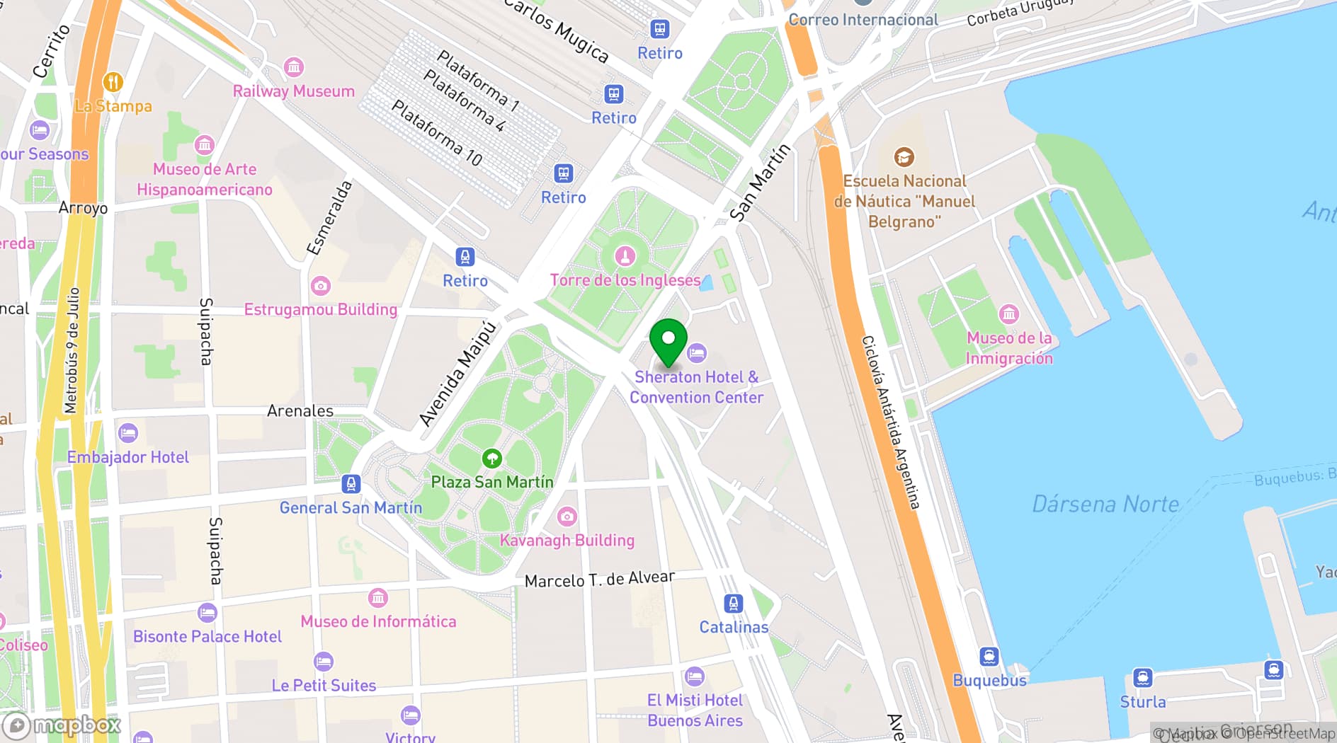 Map showing BUEPL - St Regis Restaurant