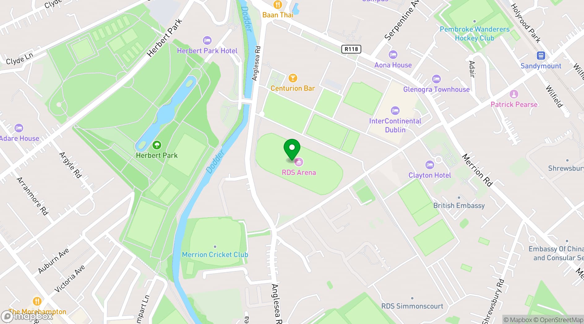 Map showing RDS