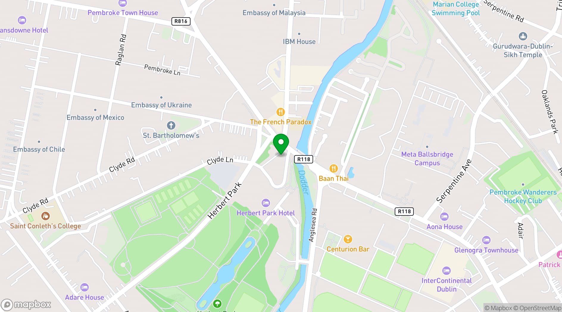 Map showing The Bridge 1859