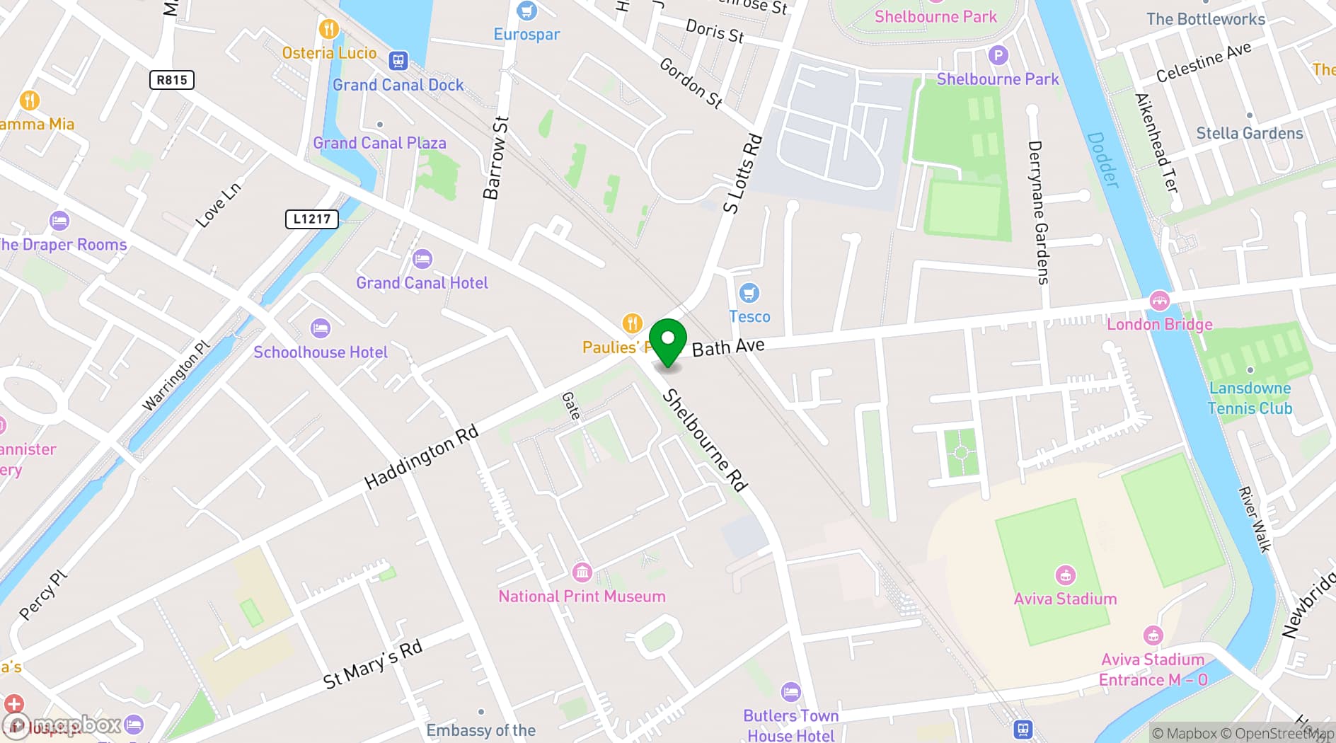 Map showing The Chop House
