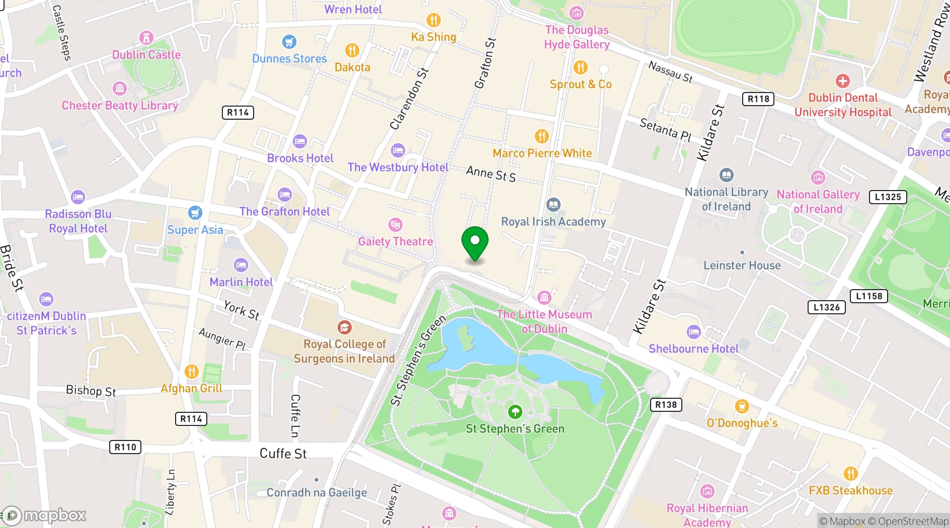 Map showing Smyth House