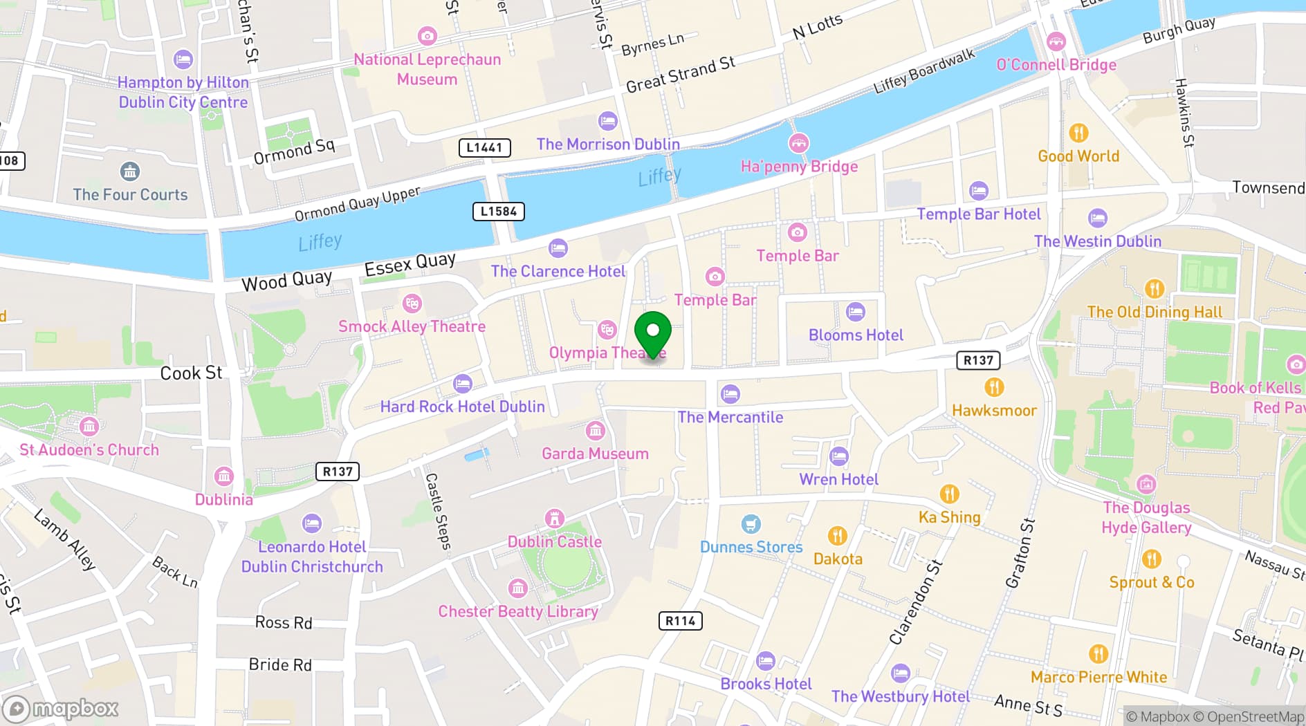 Map showing In Stitches Comedy