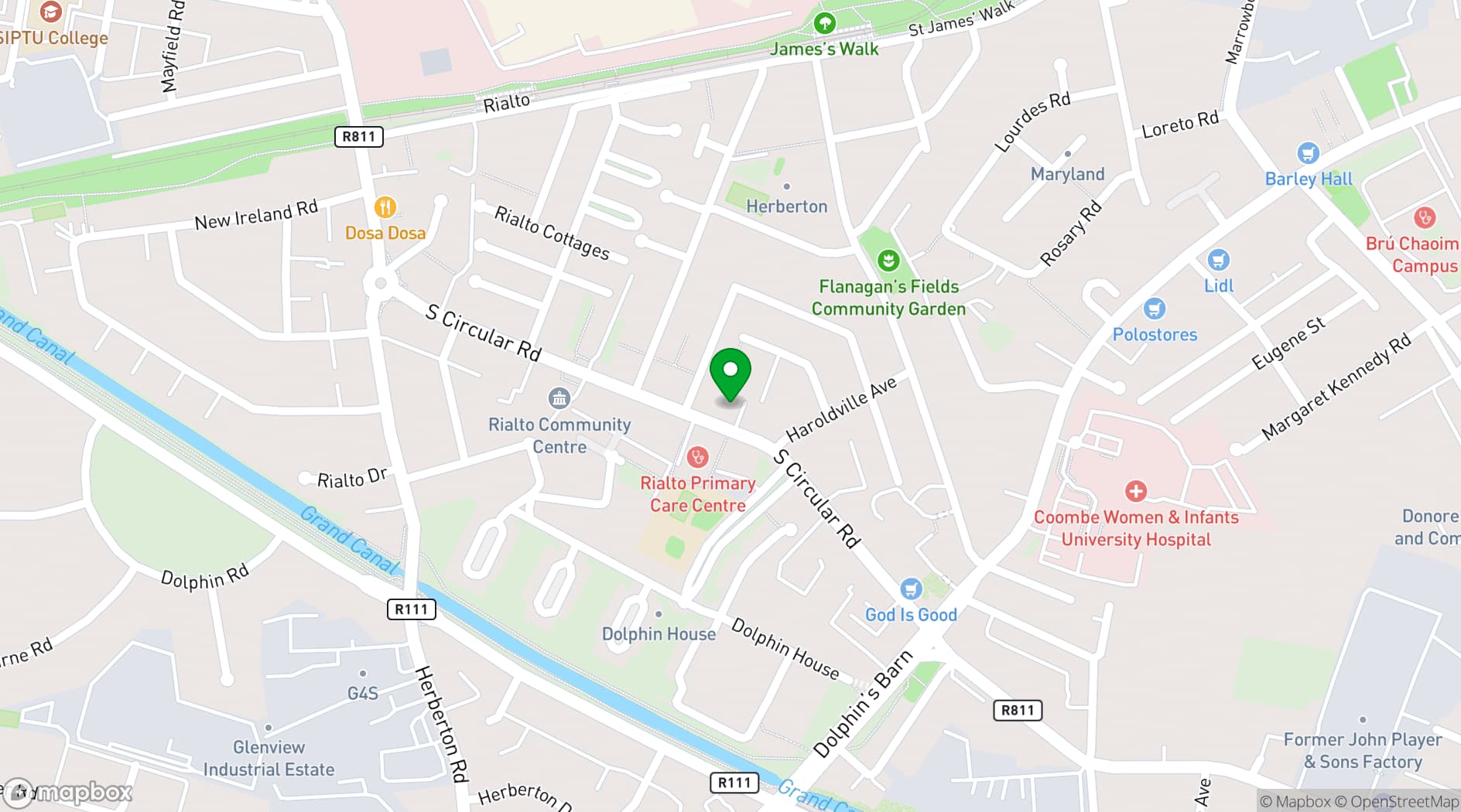 Map showing St. Andrew's Community Centre