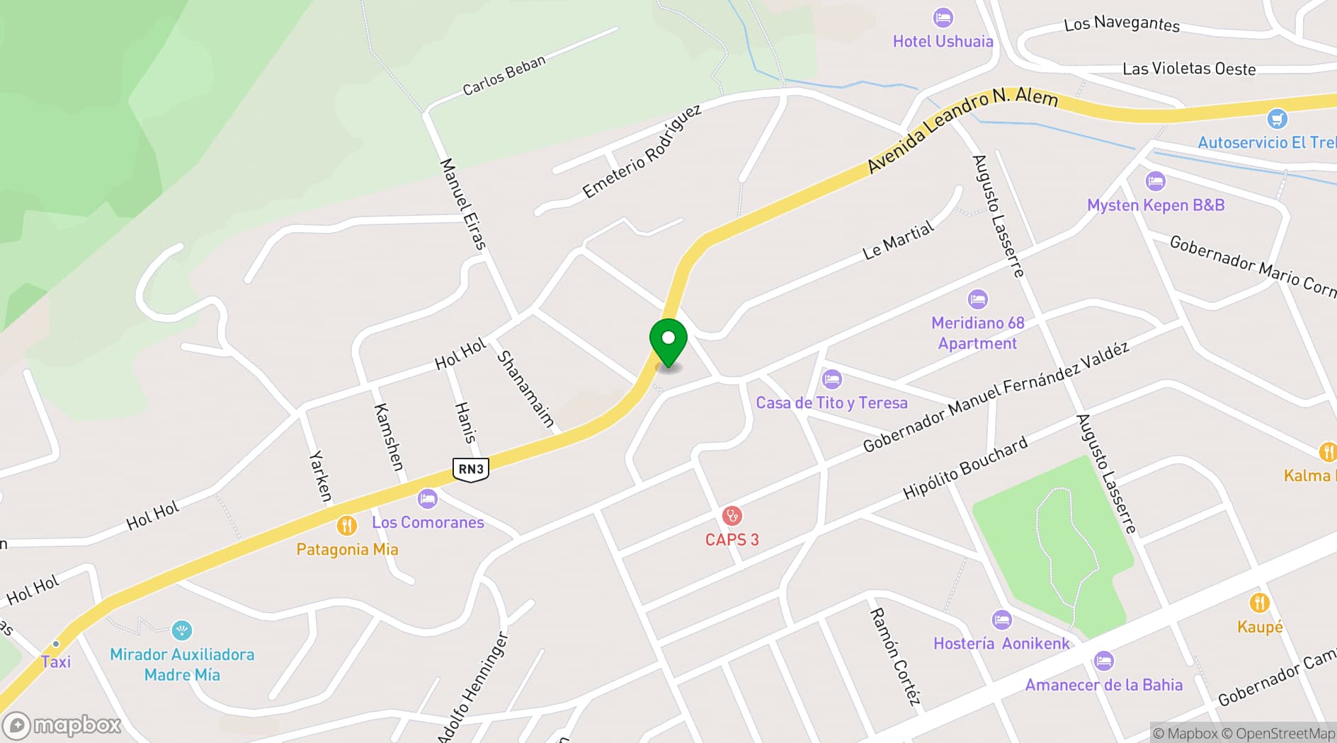 Map showing Quincho Casa de Familia